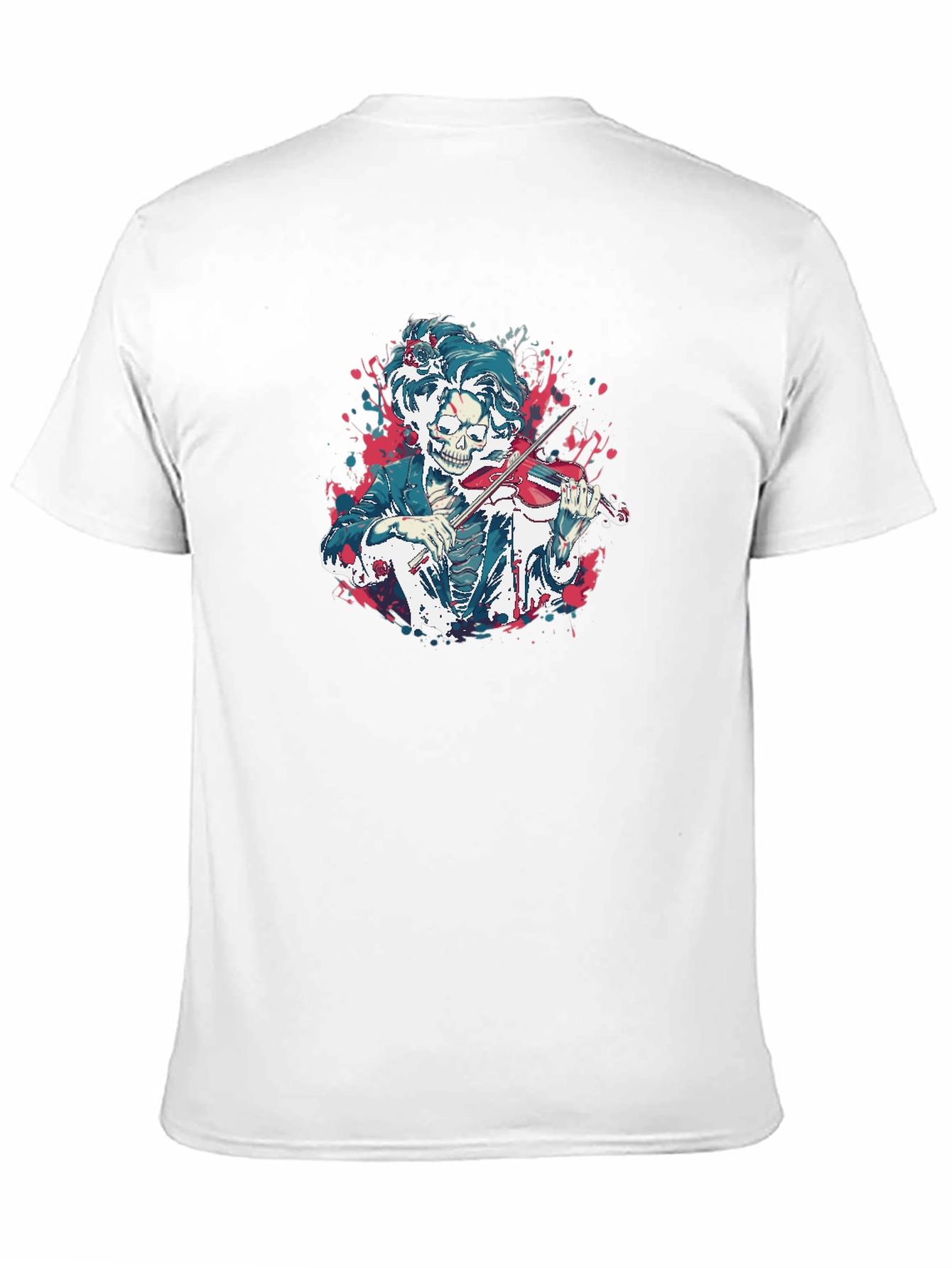 Skeleton Violinist Graphic Tee - Unique Music Lover Shirt