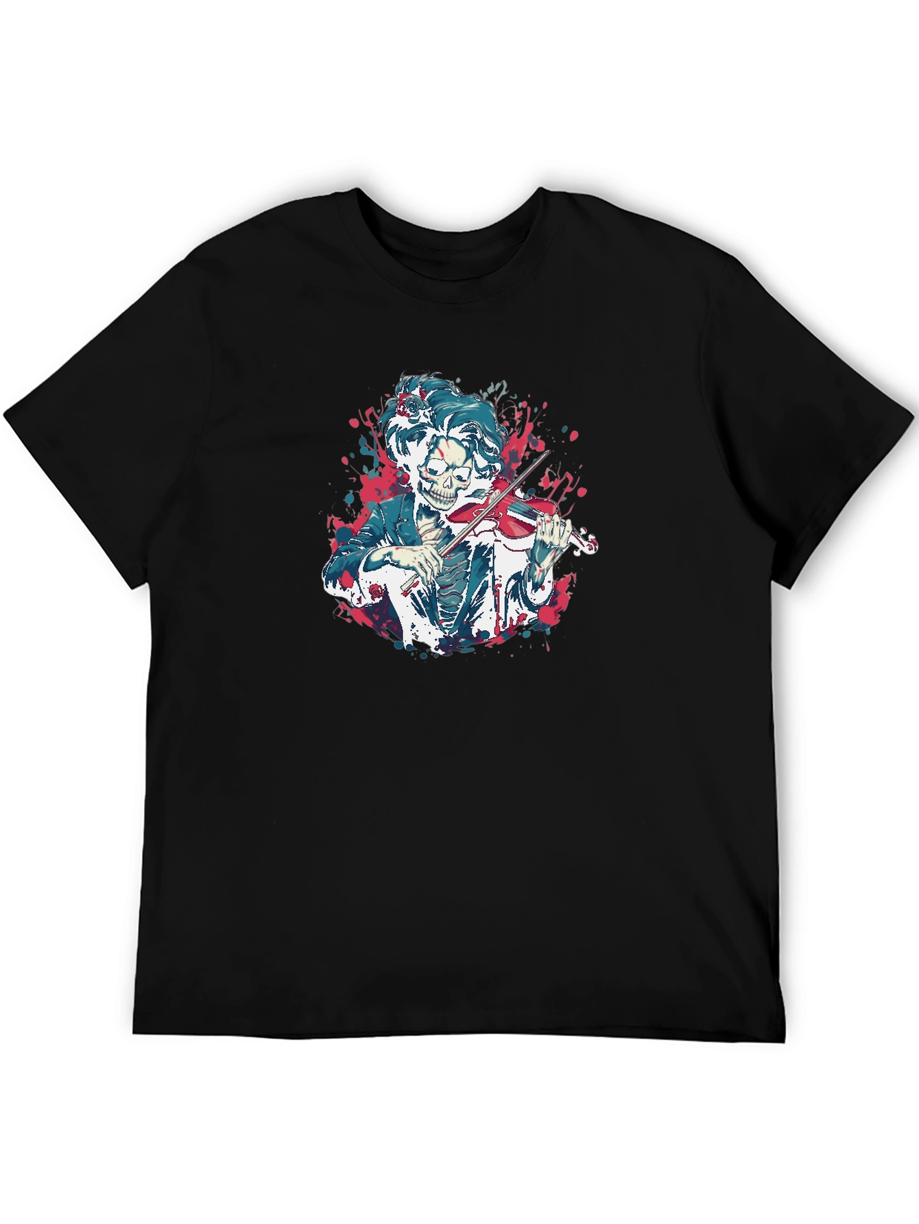 Skeleton Violinist Graphic Tee - Unique Music Lover Shirt
