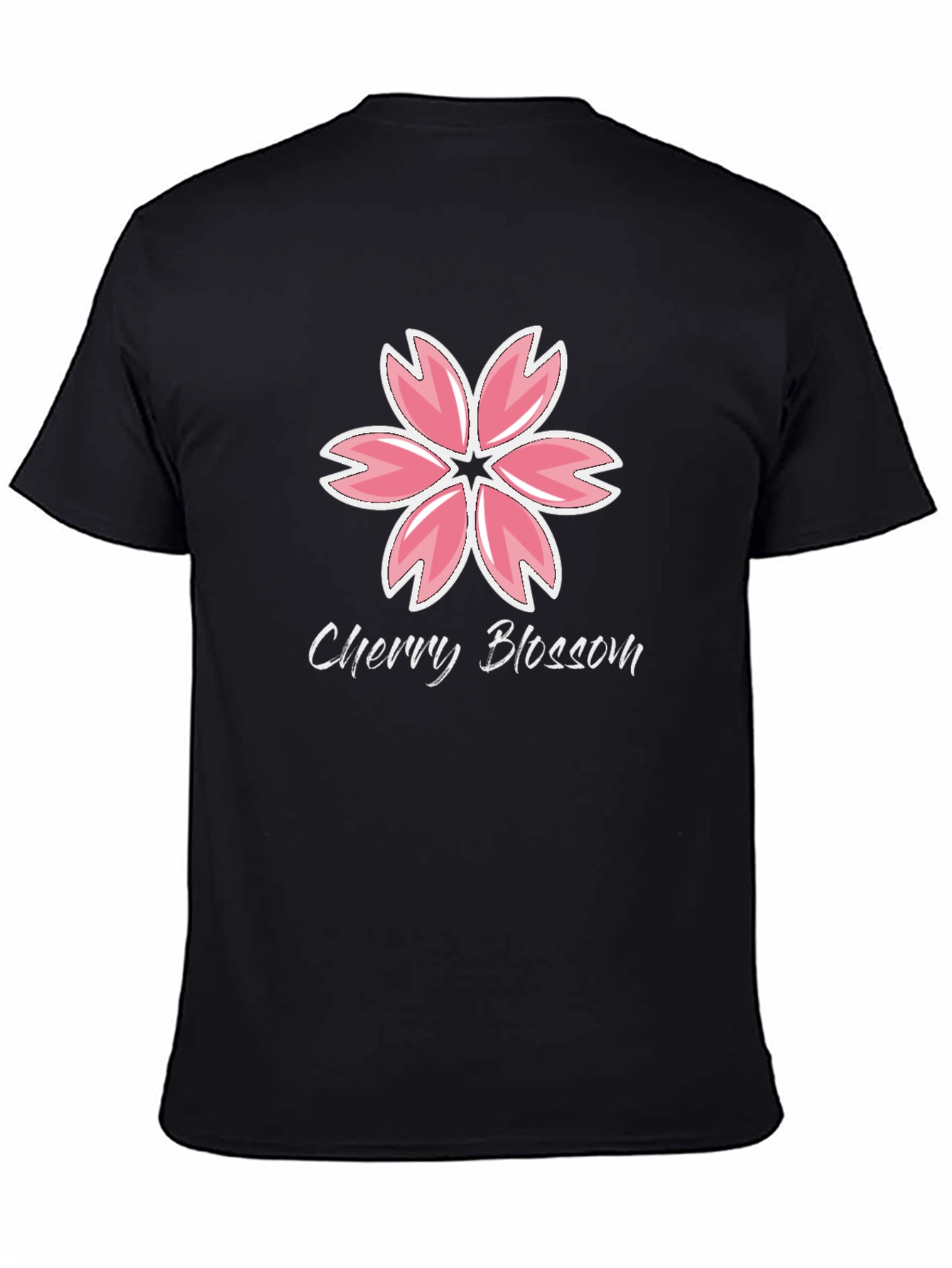 Cherry Blossom Graphic Black T-Shirt