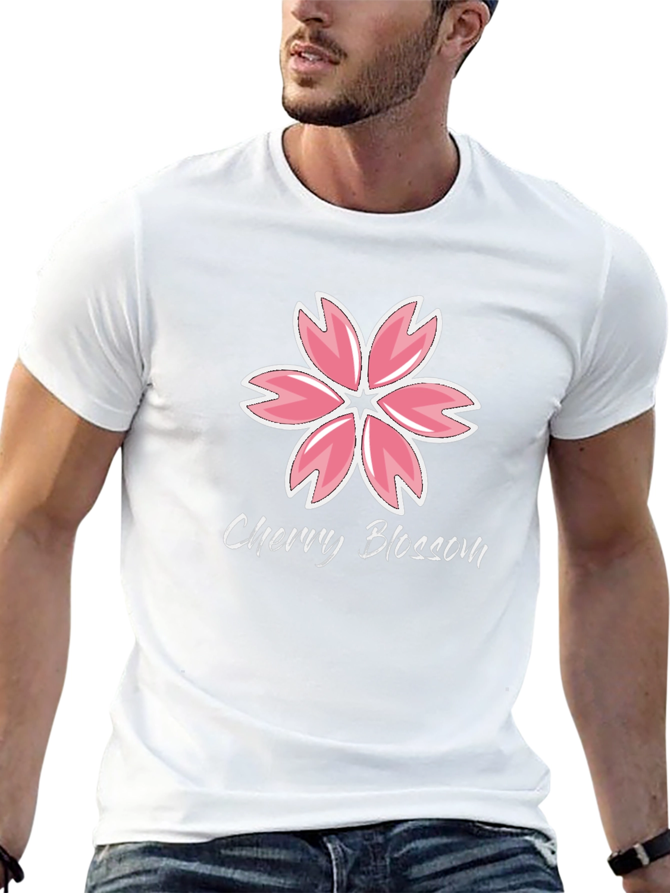 Cherry Blossom Graphic Black T-Shirt