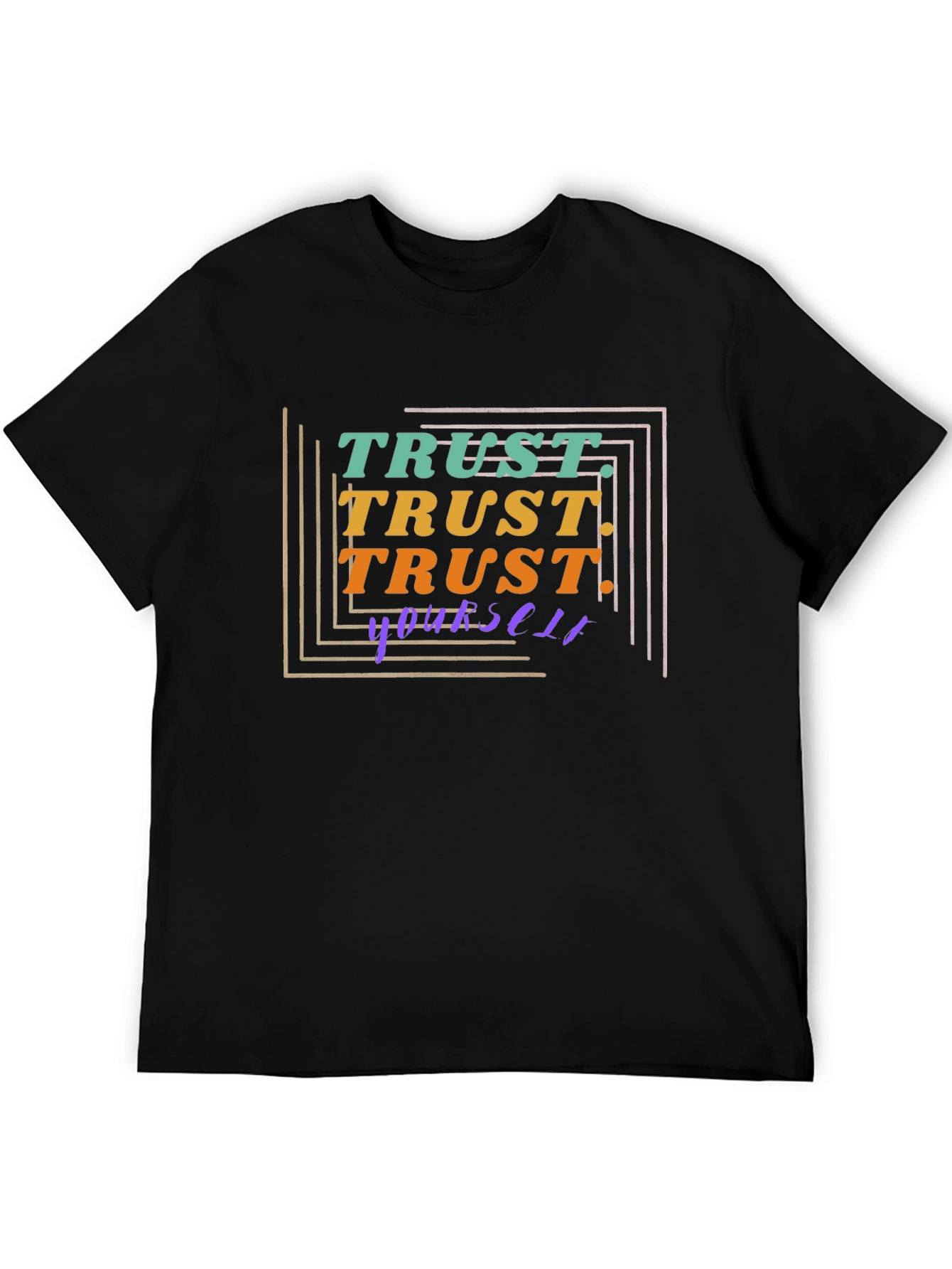 Trust Yourself Graphic Tee - Stylish Black T-Shirt