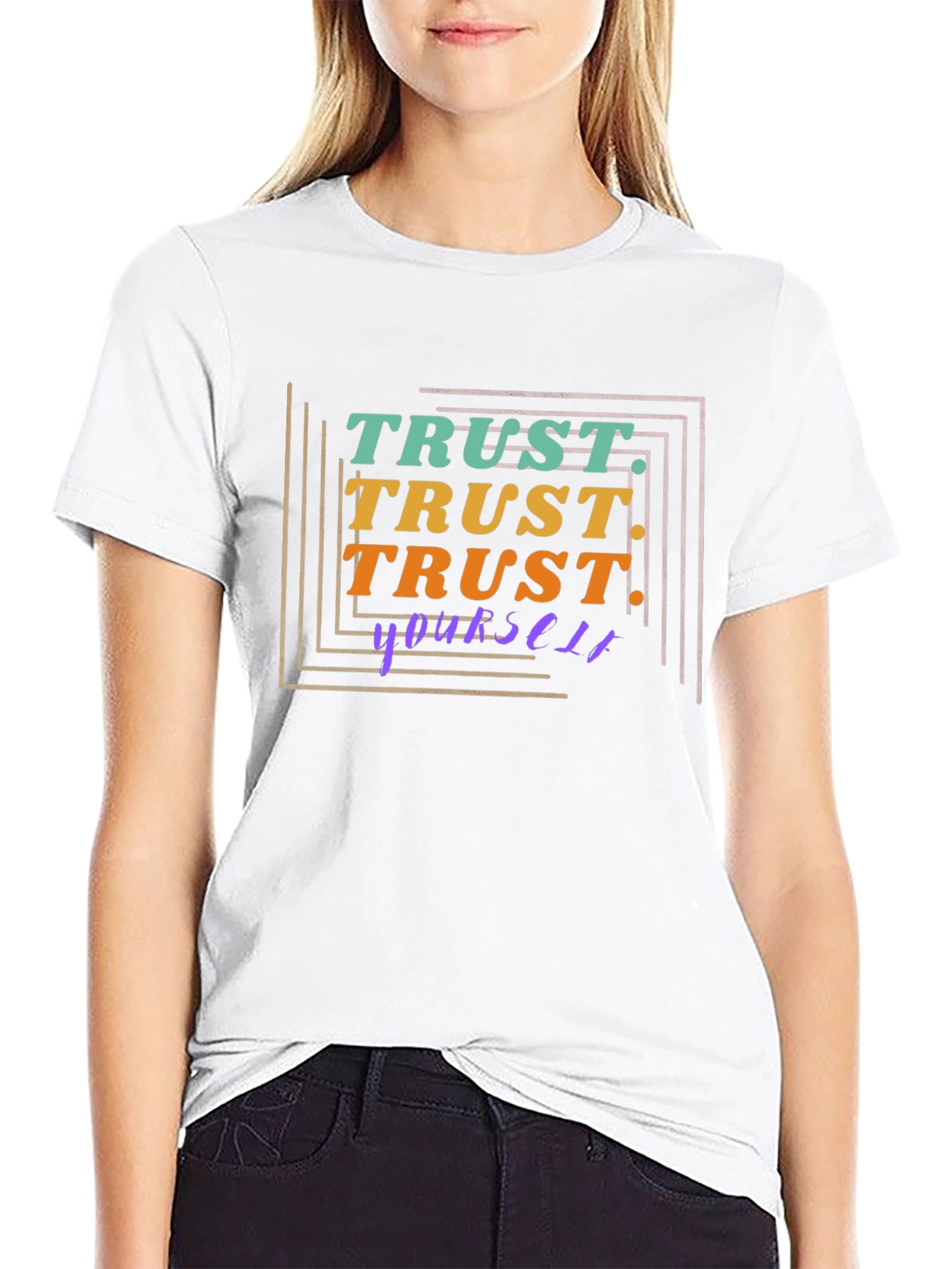 Trust Yourself Graphic Tee - Stylish Black T-Shirt