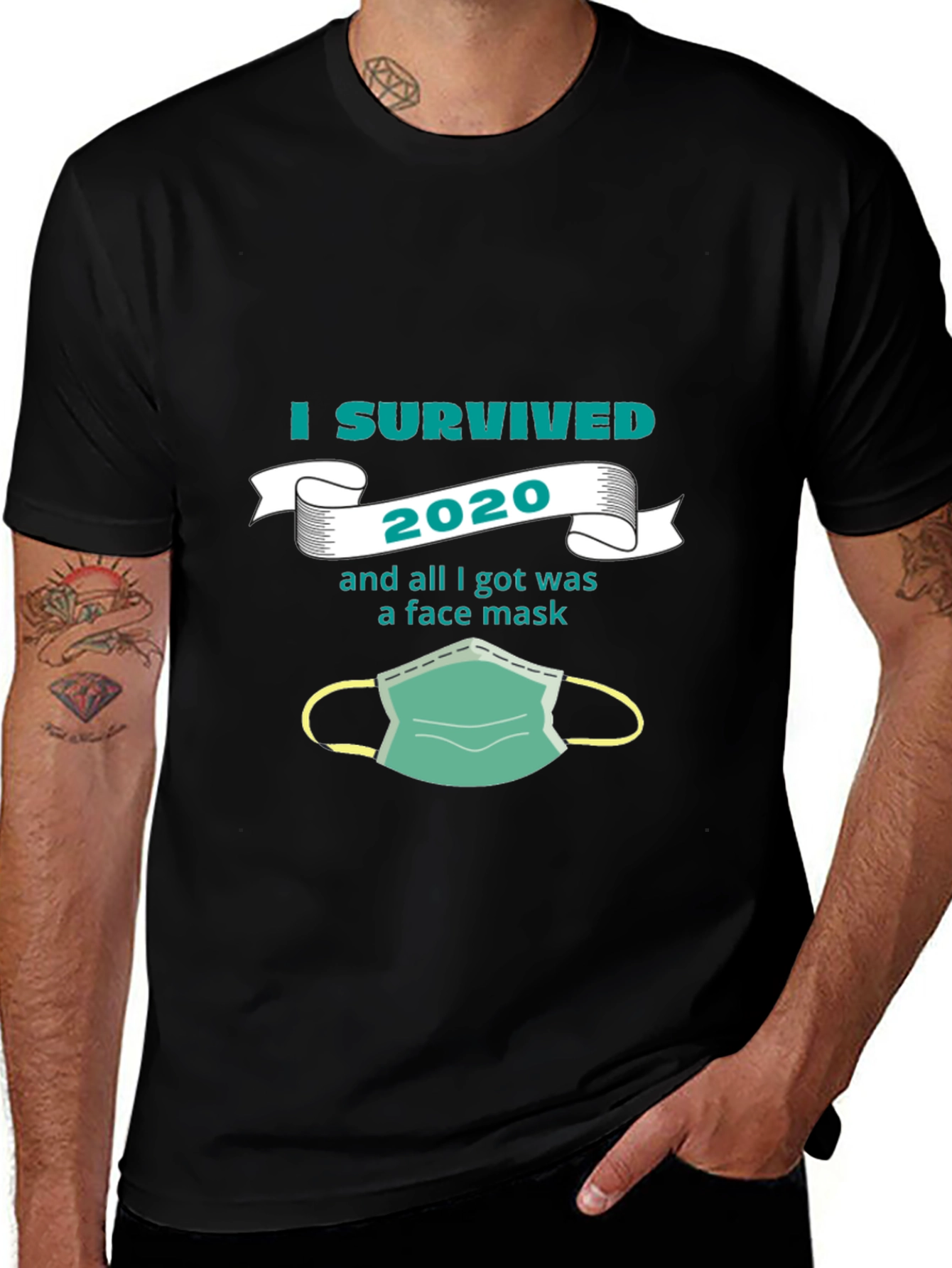 I Survived 2020 Face Mask Tee
