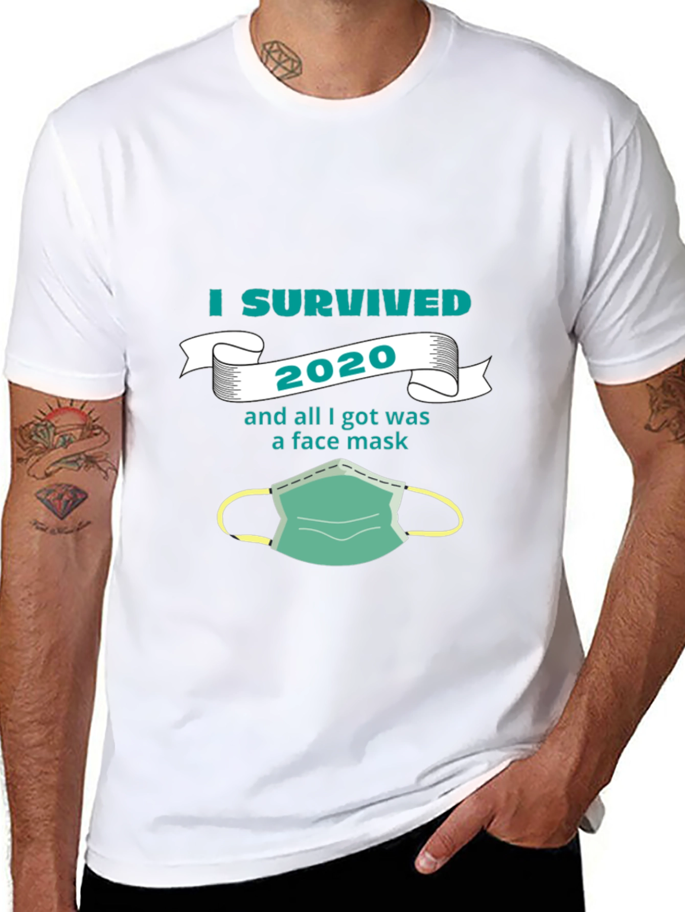 I Survived 2020 Face Mask Tee