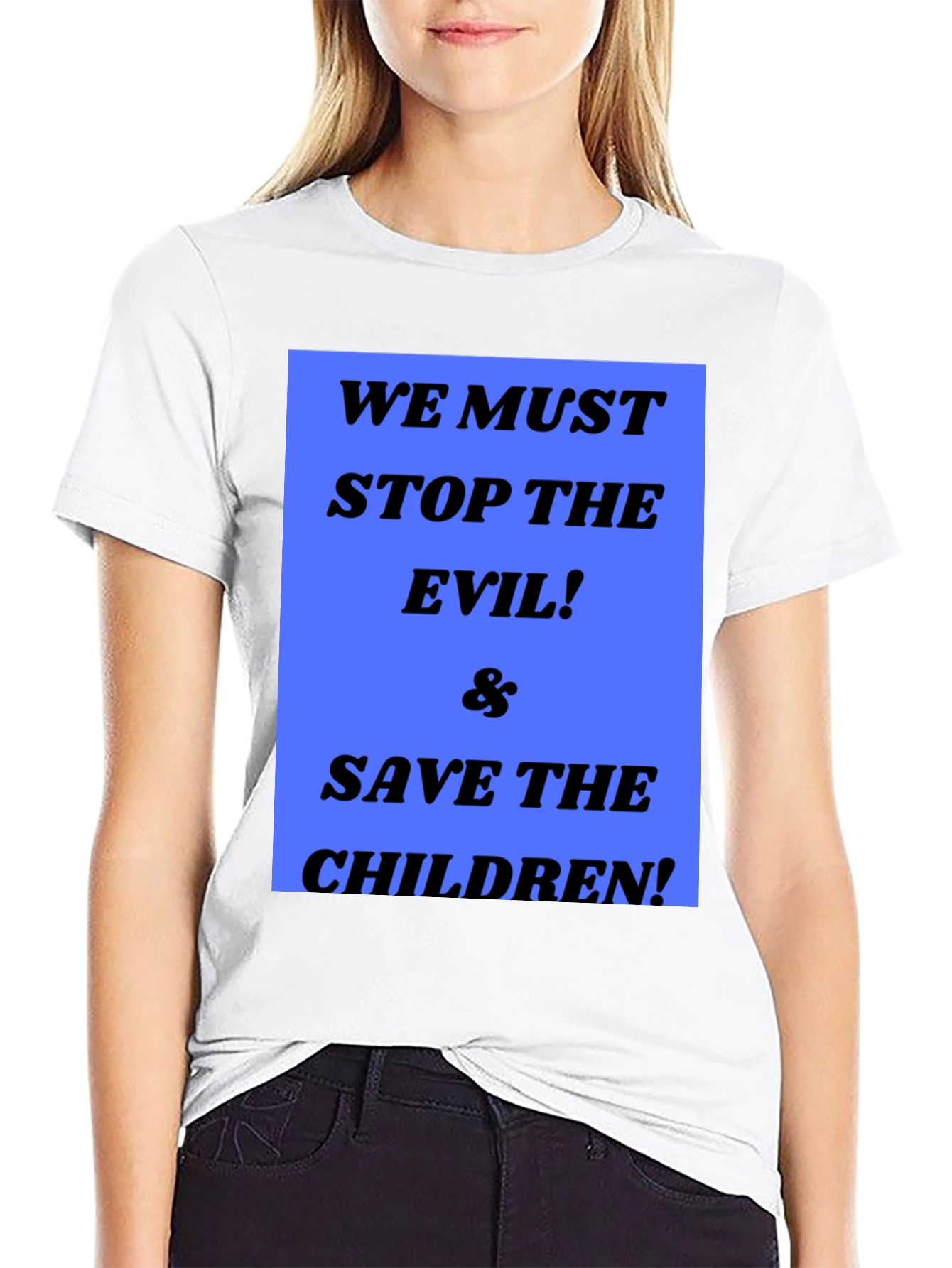Stop The Evil Save The Children Graphic Tee