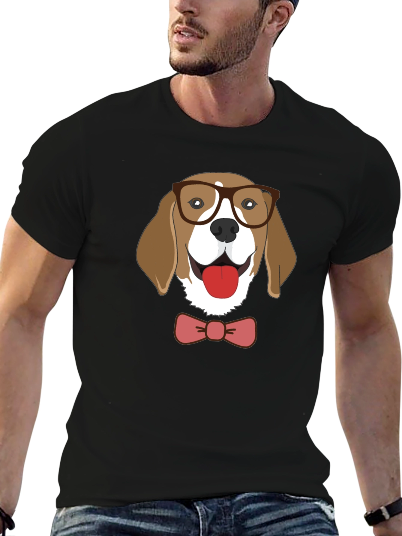 Dog with Glasses T-Shirt: Stylish Canine Tee