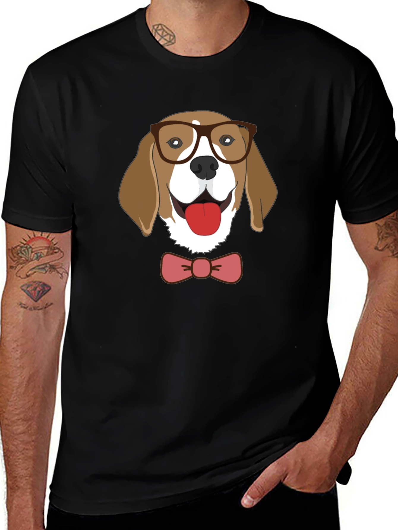 Dog with Glasses T-Shirt: Stylish Canine Tee