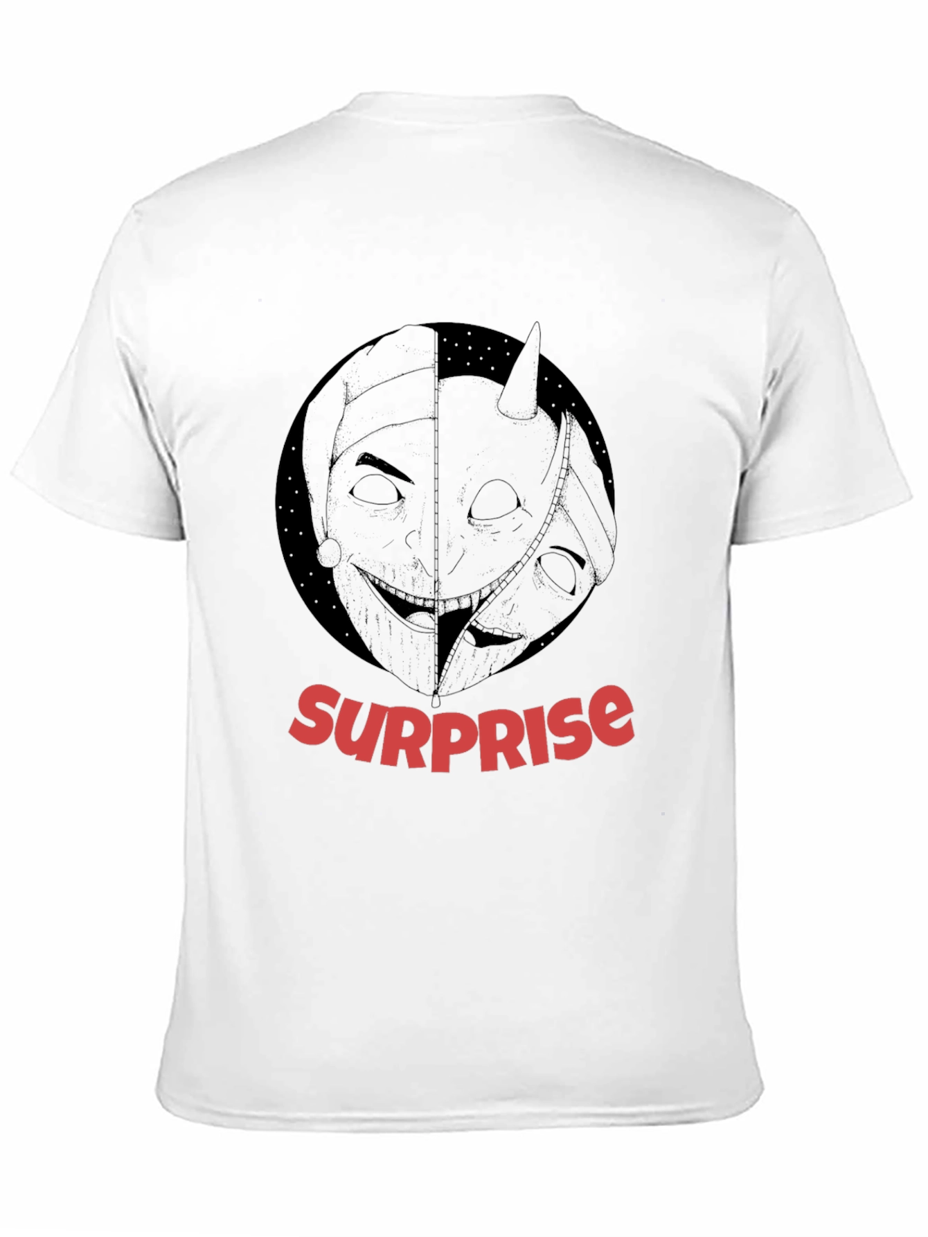Surprise Graphic Print Black T-Shirt