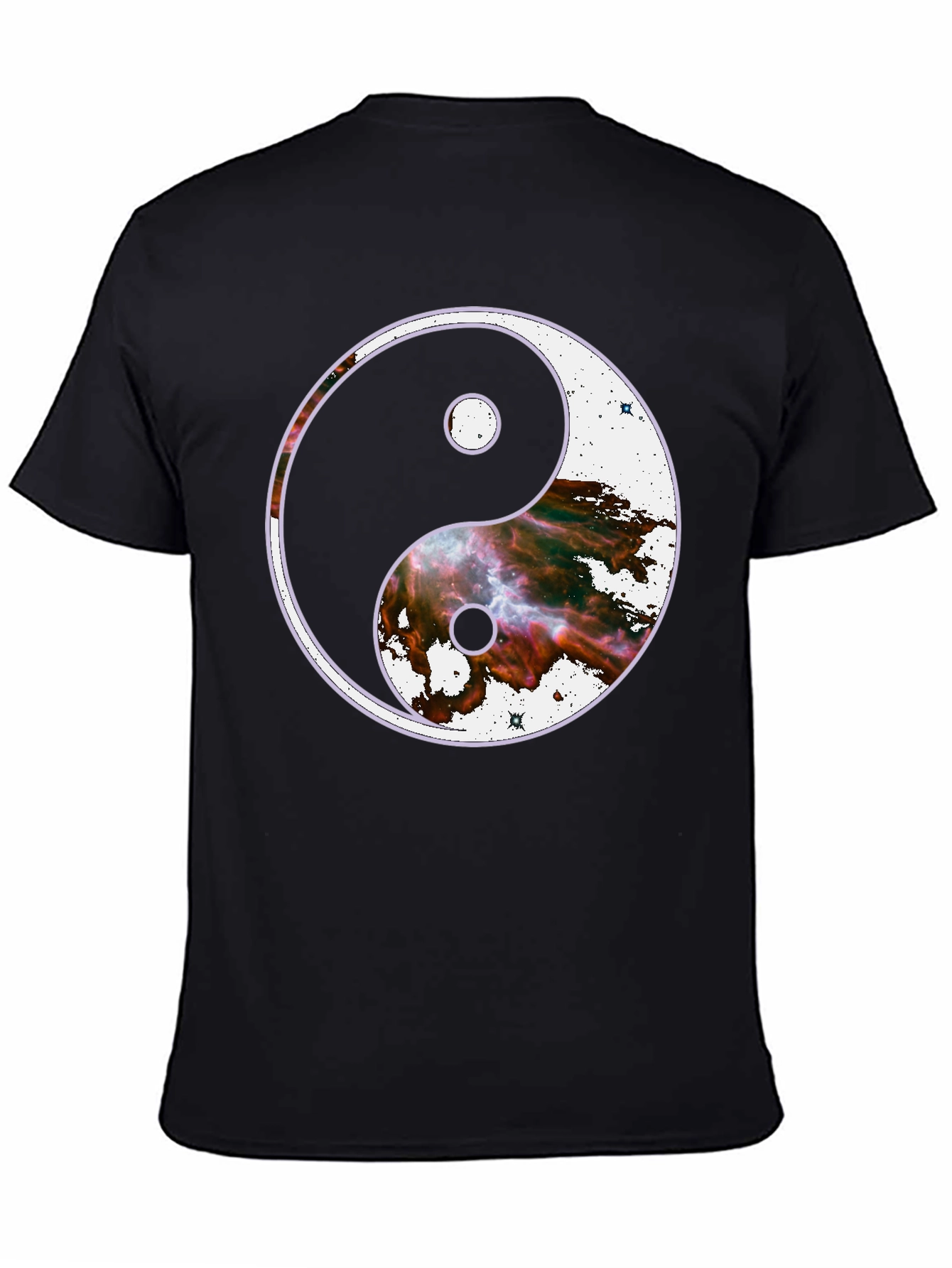 Yin Yang Galaxy Graphic Tee - Cosmic Balance