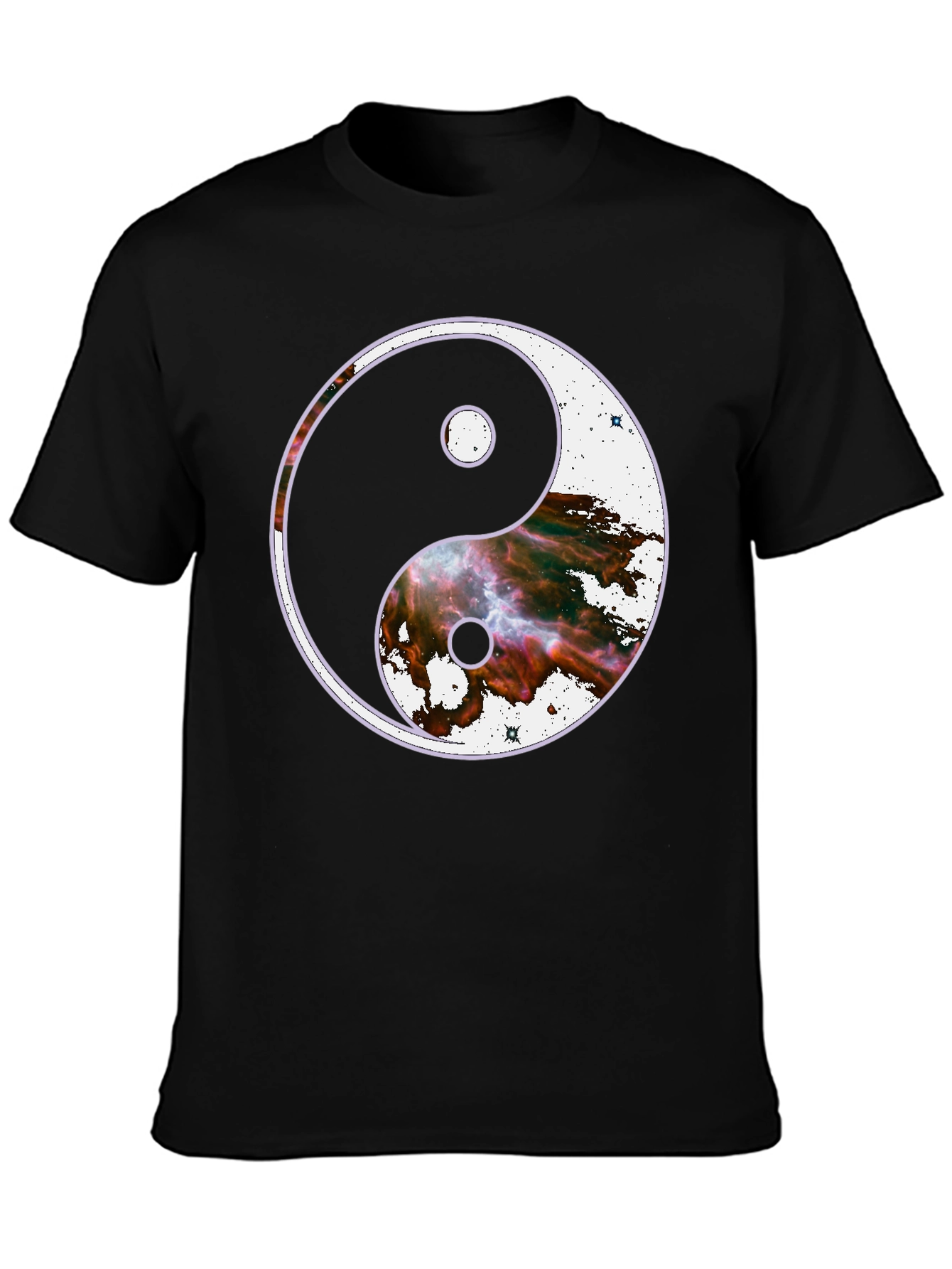 Yin Yang Galaxy Graphic Tee - Cosmic Balance