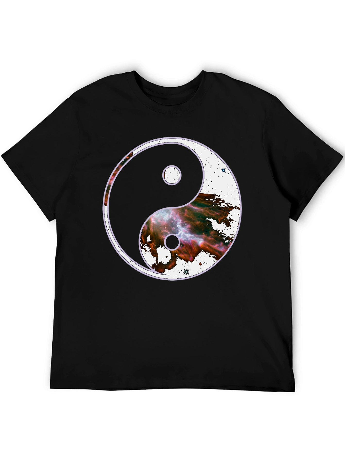 Yin Yang Galaxy Graphic Tee - Cosmic Balance