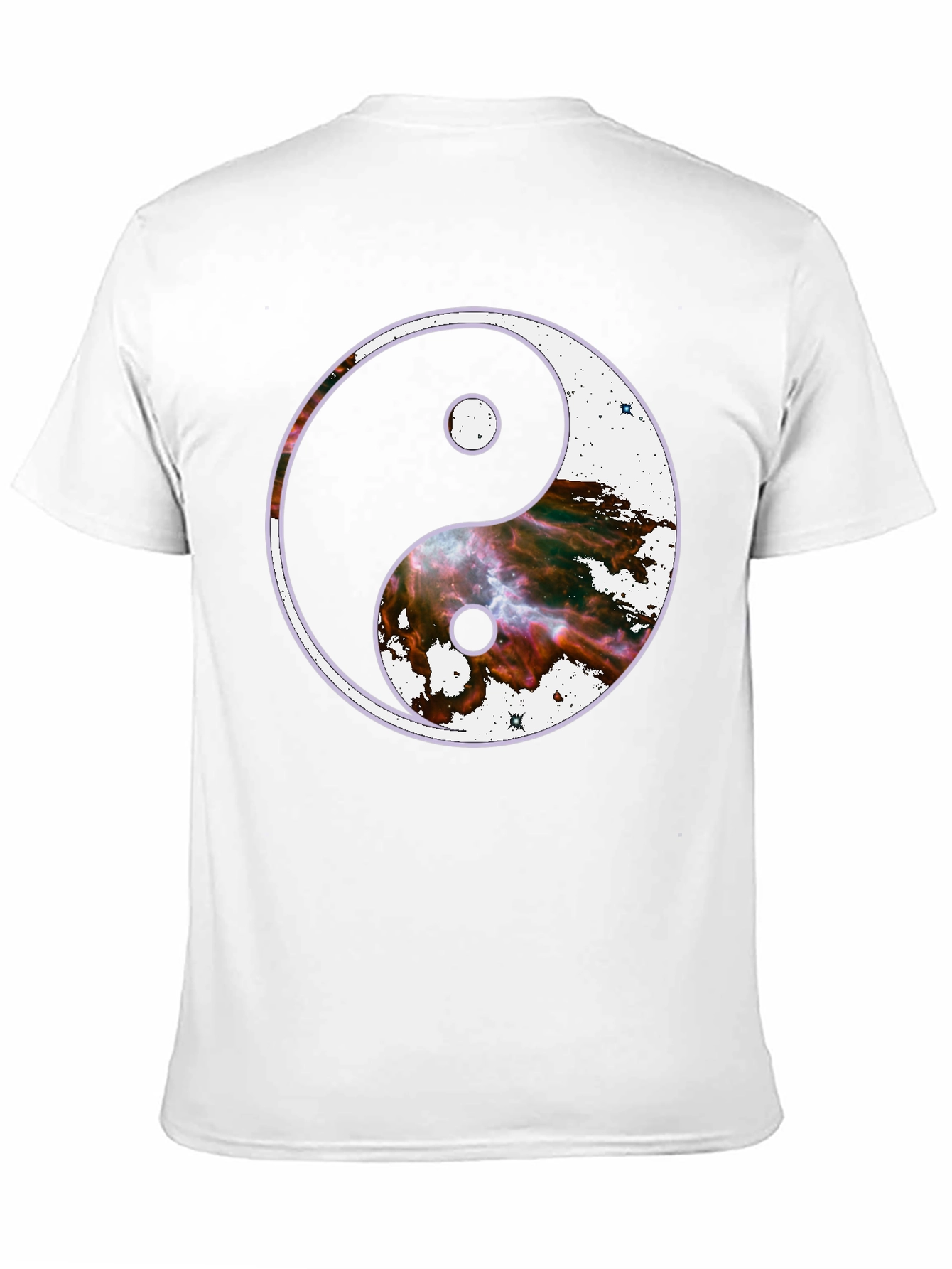 Yin Yang Galaxy Graphic Tee - Cosmic Balance