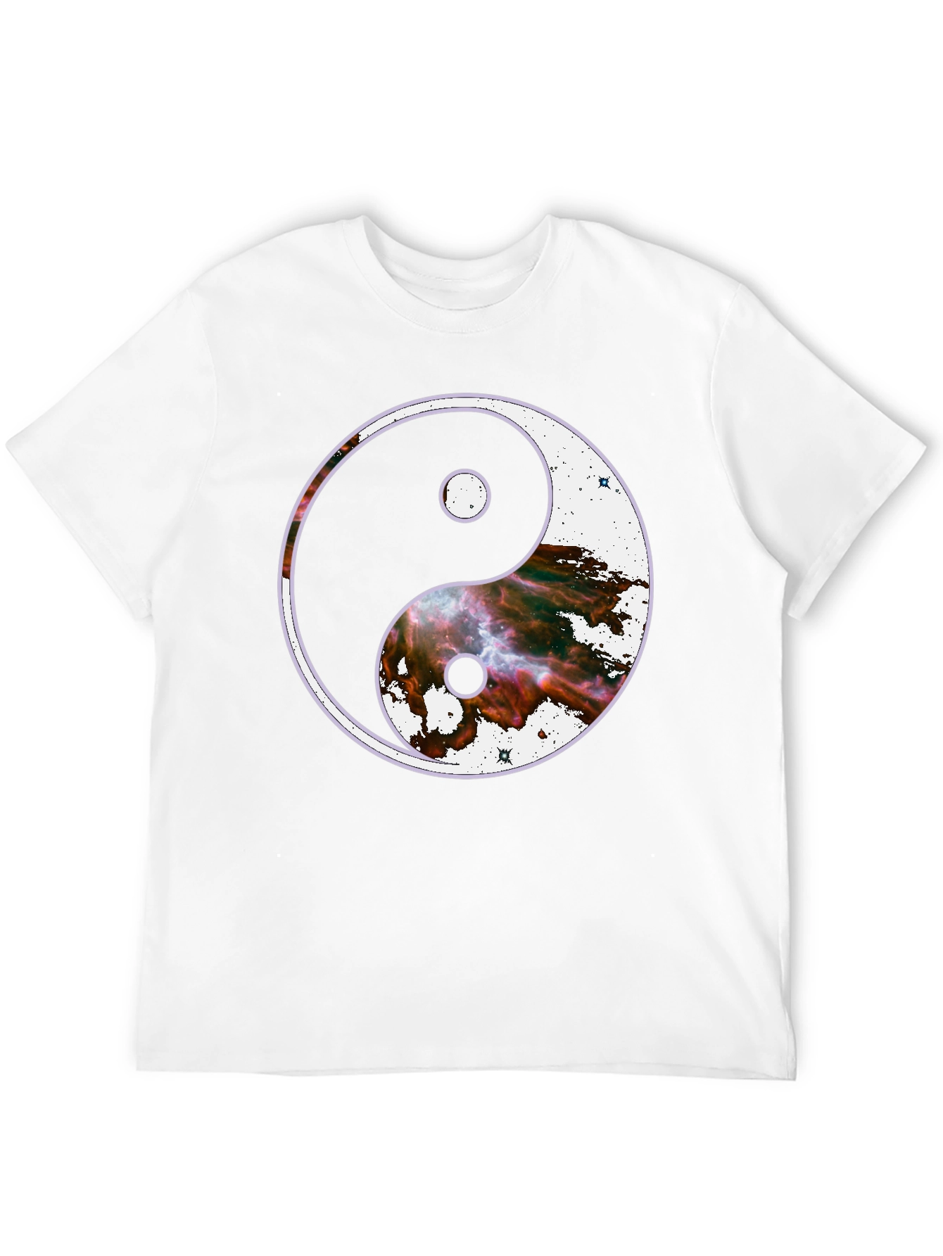 Yin Yang Galaxy Graphic Tee - Cosmic Balance