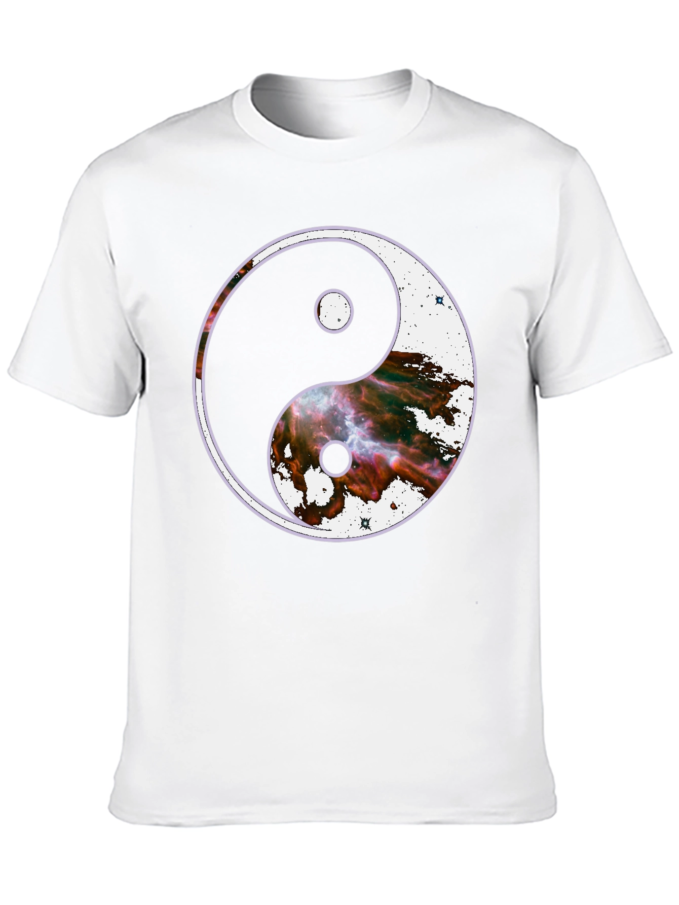 Yin Yang Galaxy Graphic Tee - Cosmic Balance