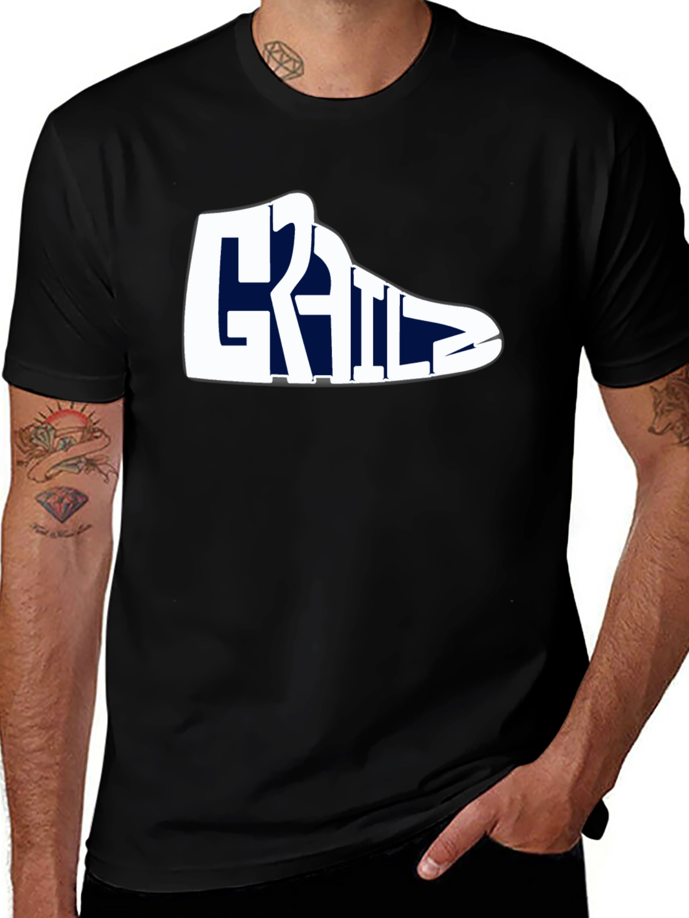 Grails Sneaker Graphic Tee - Black