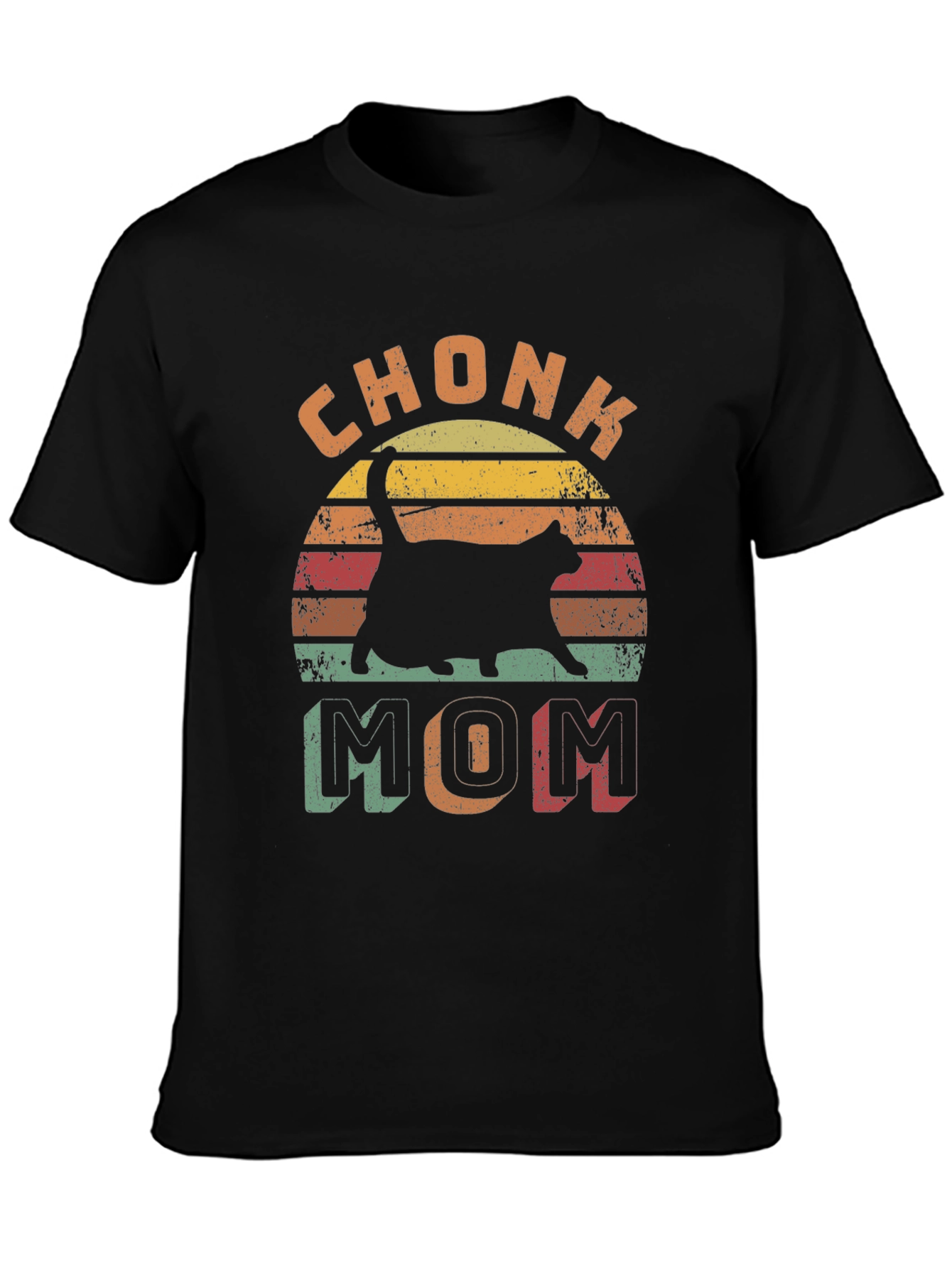 Chonk Mom Cat Graphic T-Shirt
