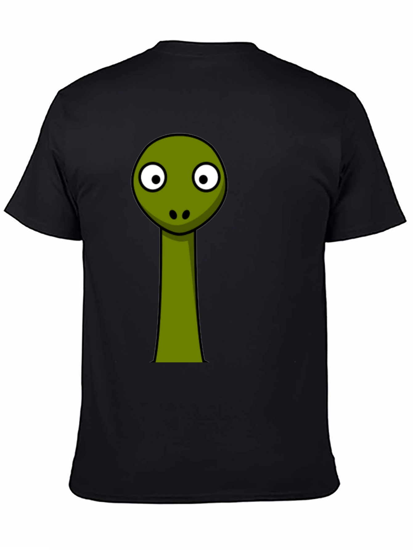 Cartoon Dinosaur Graphic Black Tee Shirt