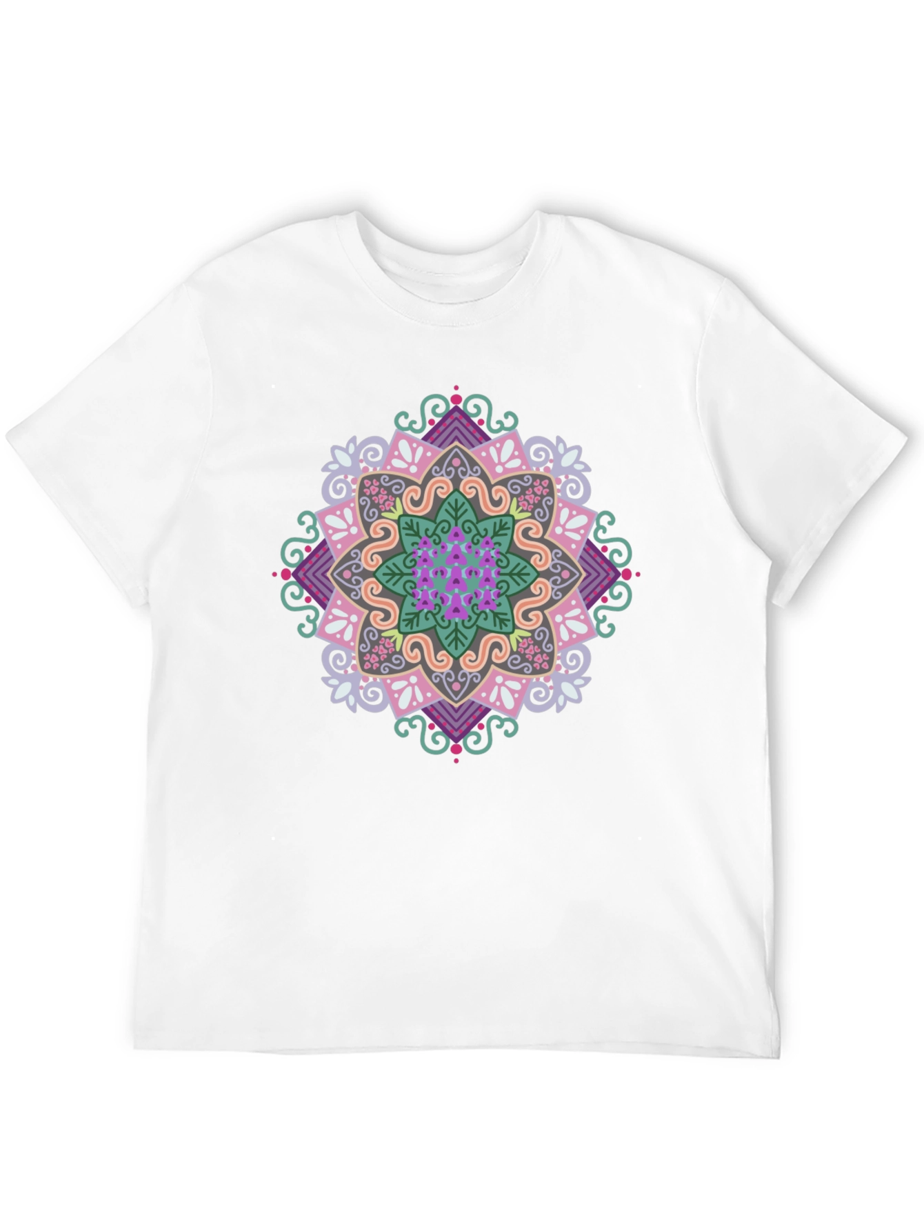Mandala Graphic Print Black T-Shirt