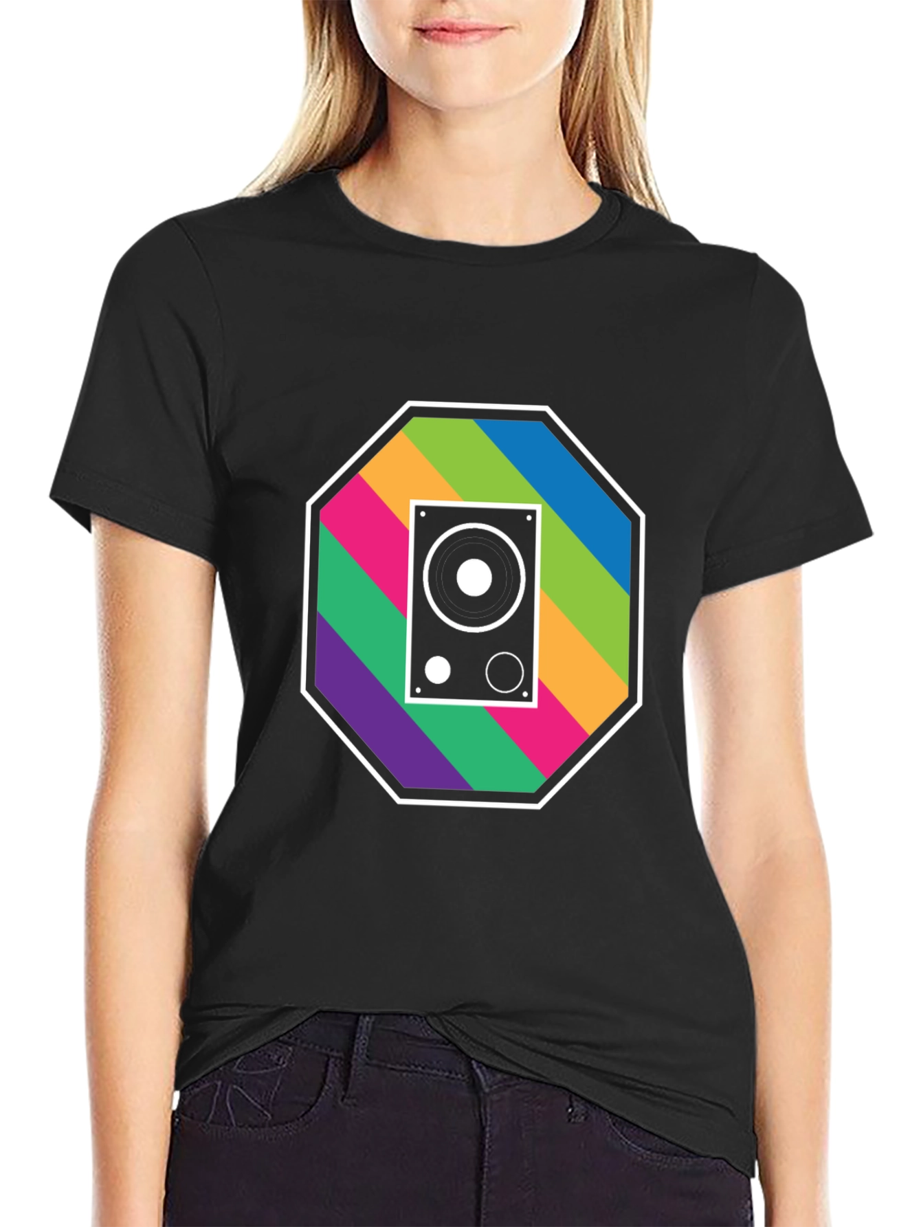 Retro Speaker Graphic Tee - Music Lovers T-Shirt