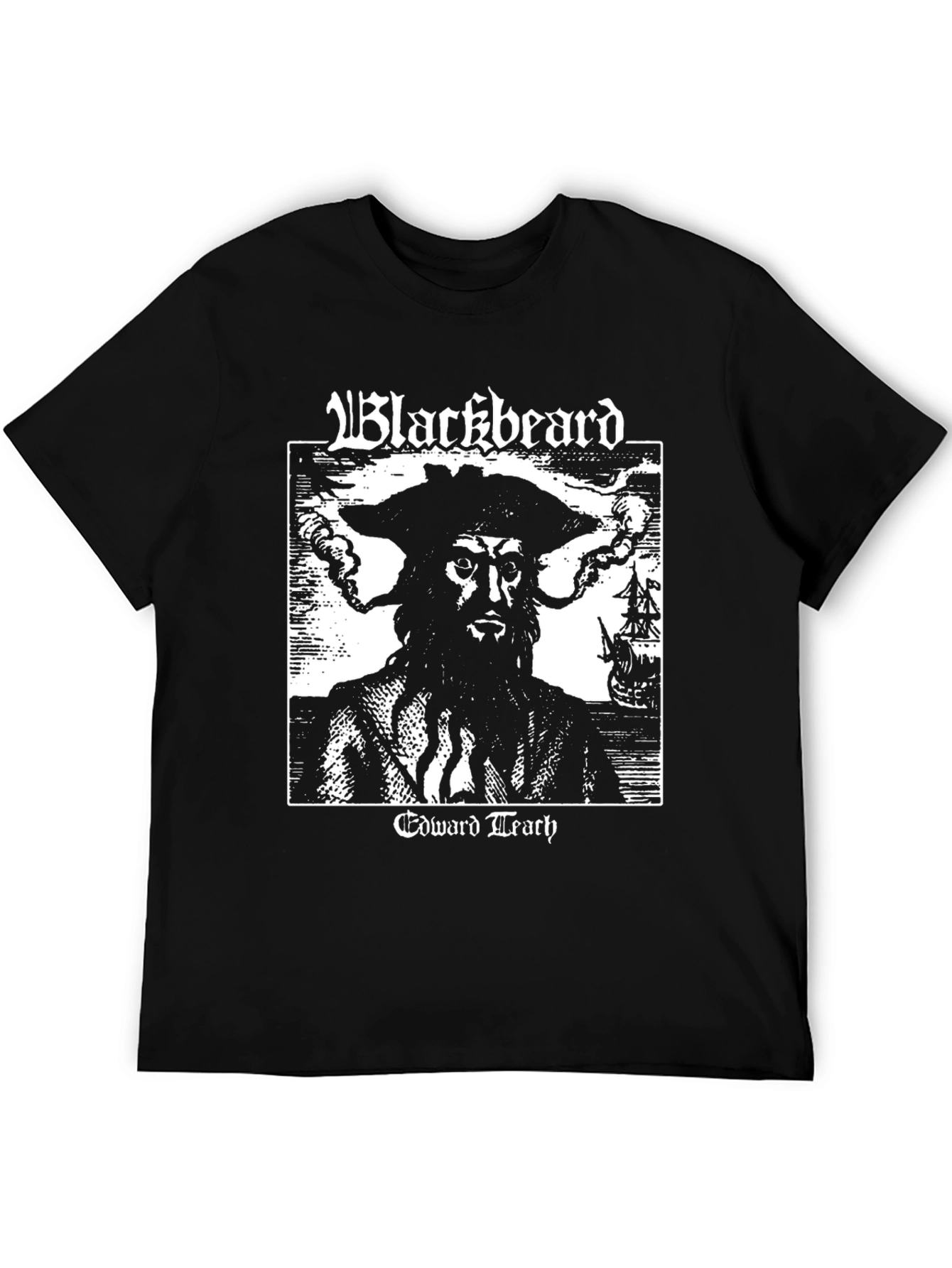 Blackbeard Edward Teach T-Shirt Pirate Graphic Tee