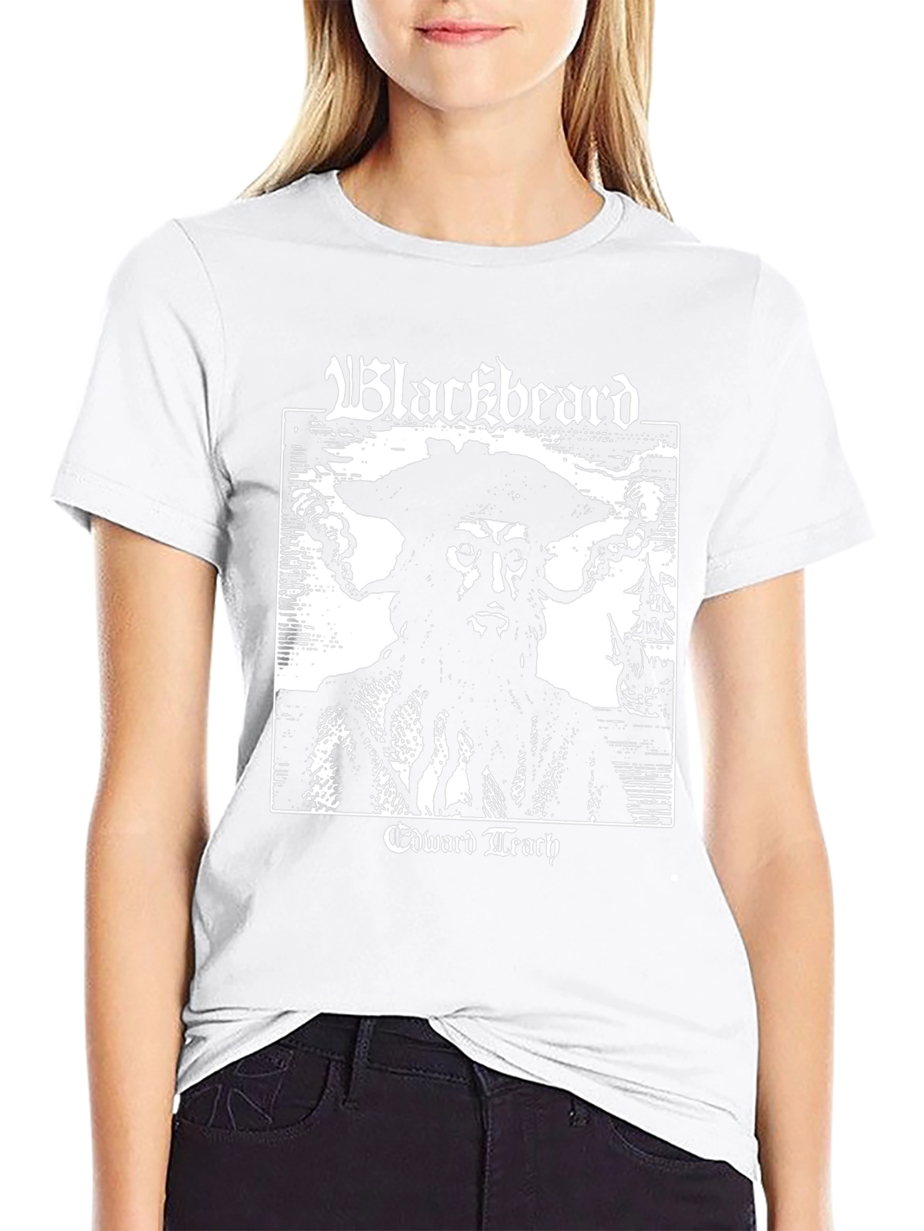 Blackbeard Edward Teach T-Shirt Pirate Graphic Tee