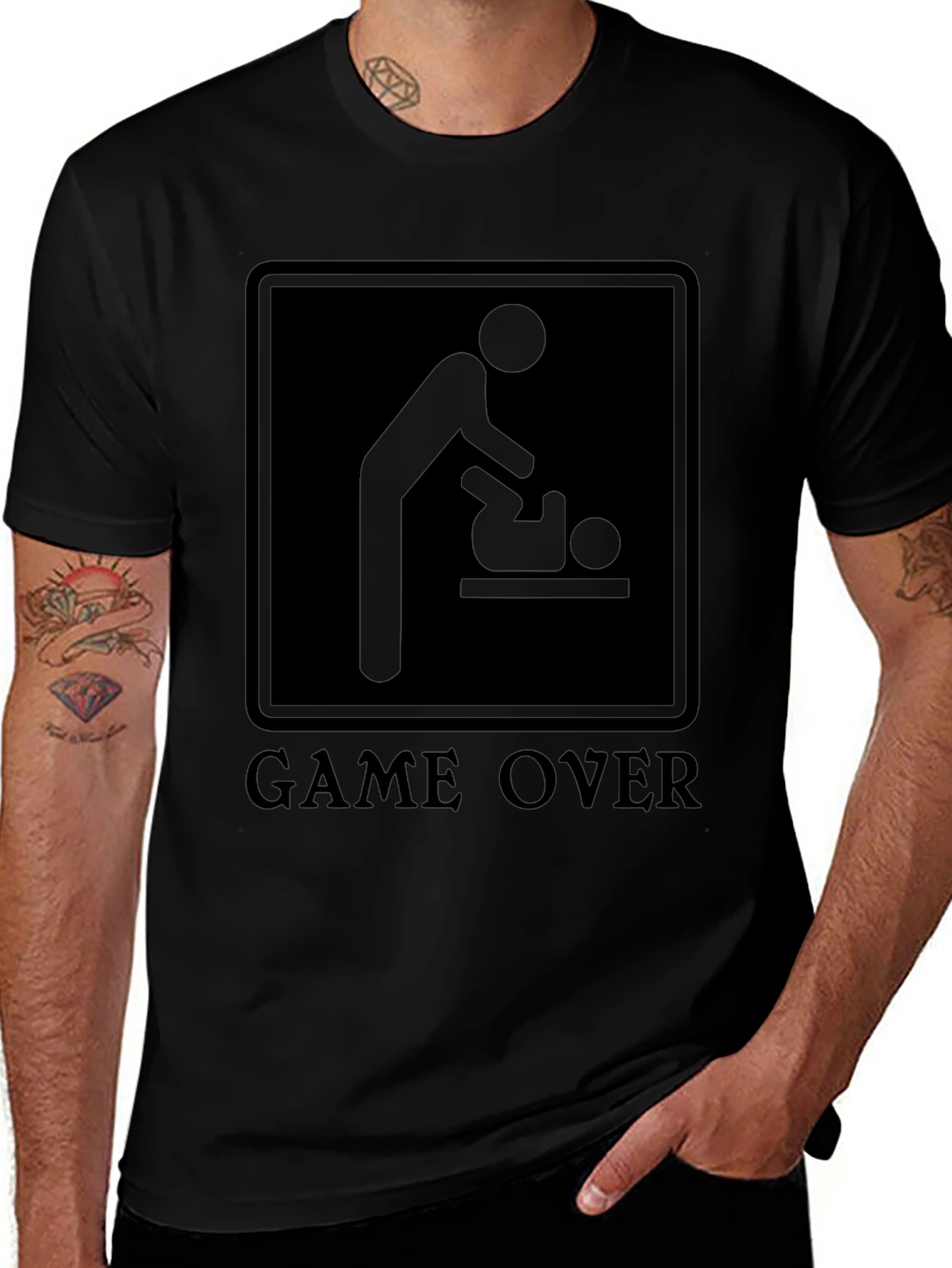 Game Over Dad T-Shirt - New Parent Humor