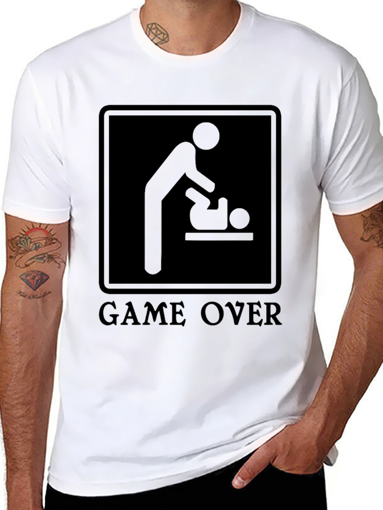 Game Over Dad T-Shirt - New Parent Humor