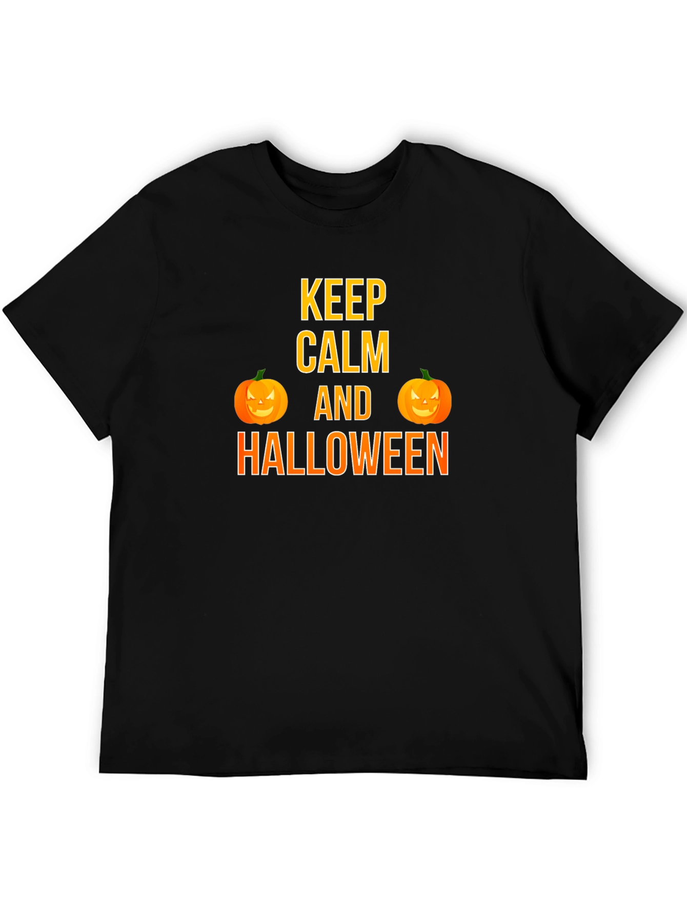 Keep Calm Halloween T-Shirt Pumpkin Graphic Tee