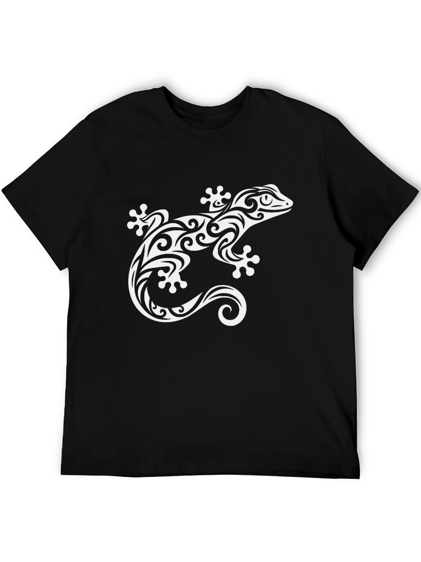 Tribal Gecko Black T-Shirt