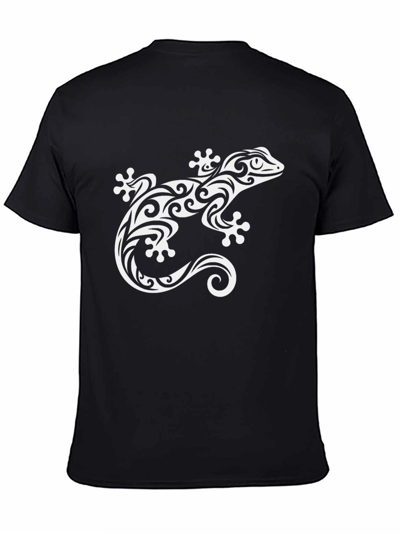Tribal Gecko Black T-Shirt