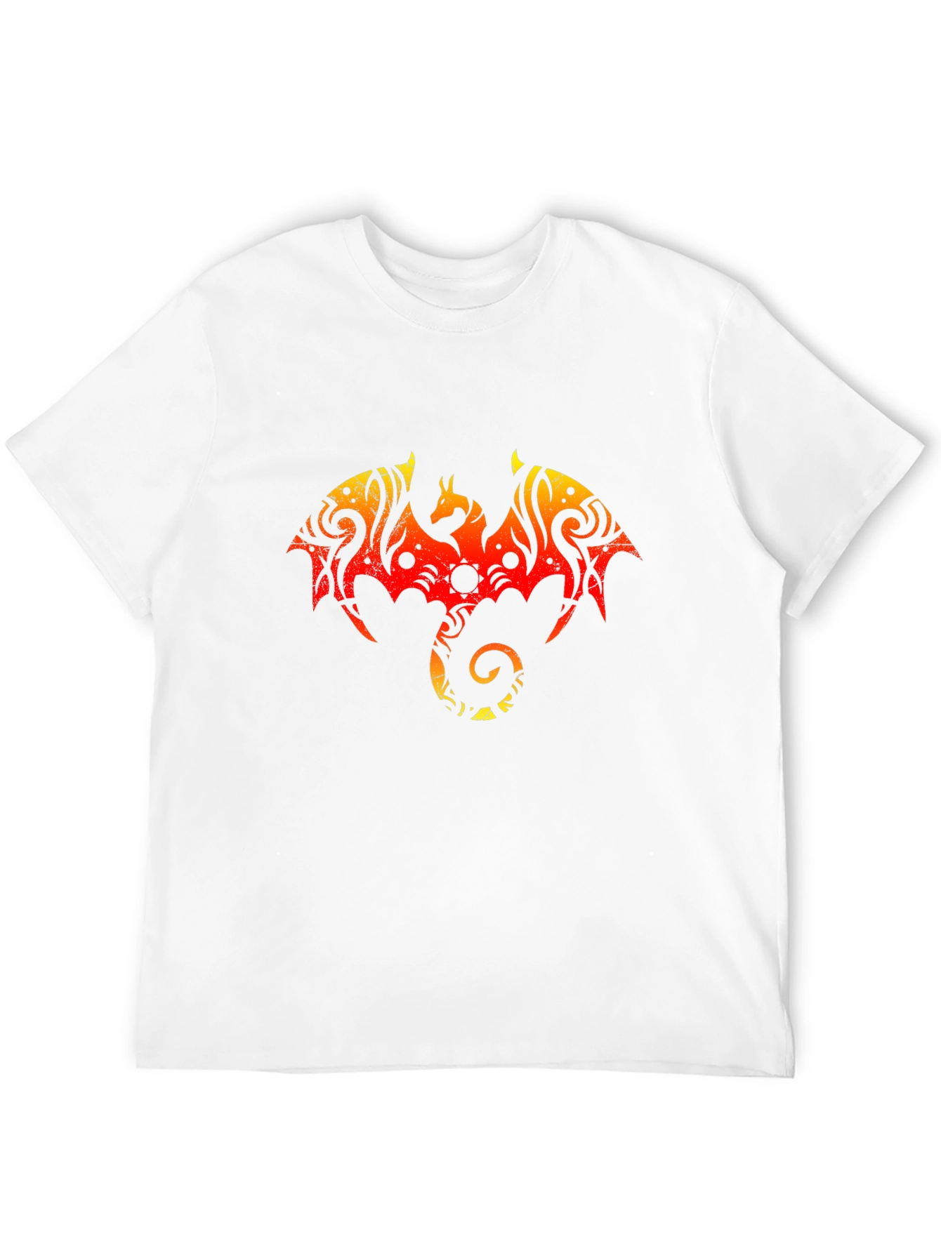 Fiery Dragon Graphic Tee - Black