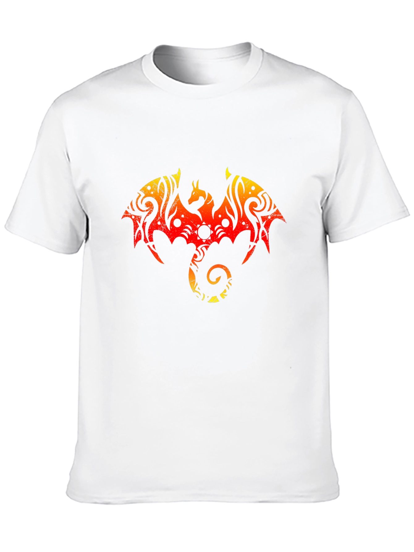 Fiery Dragon Graphic Tee - Black