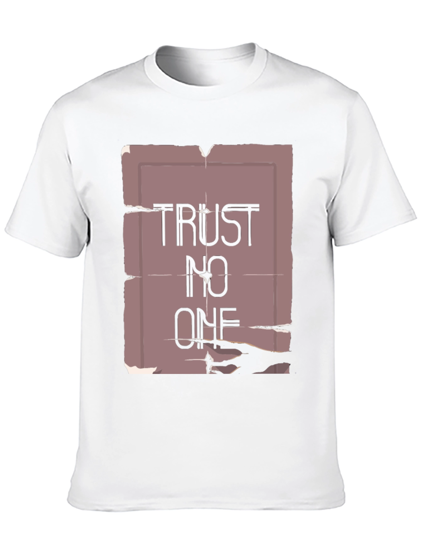 Trust No One Graphic Tee - Black Cotton Blend