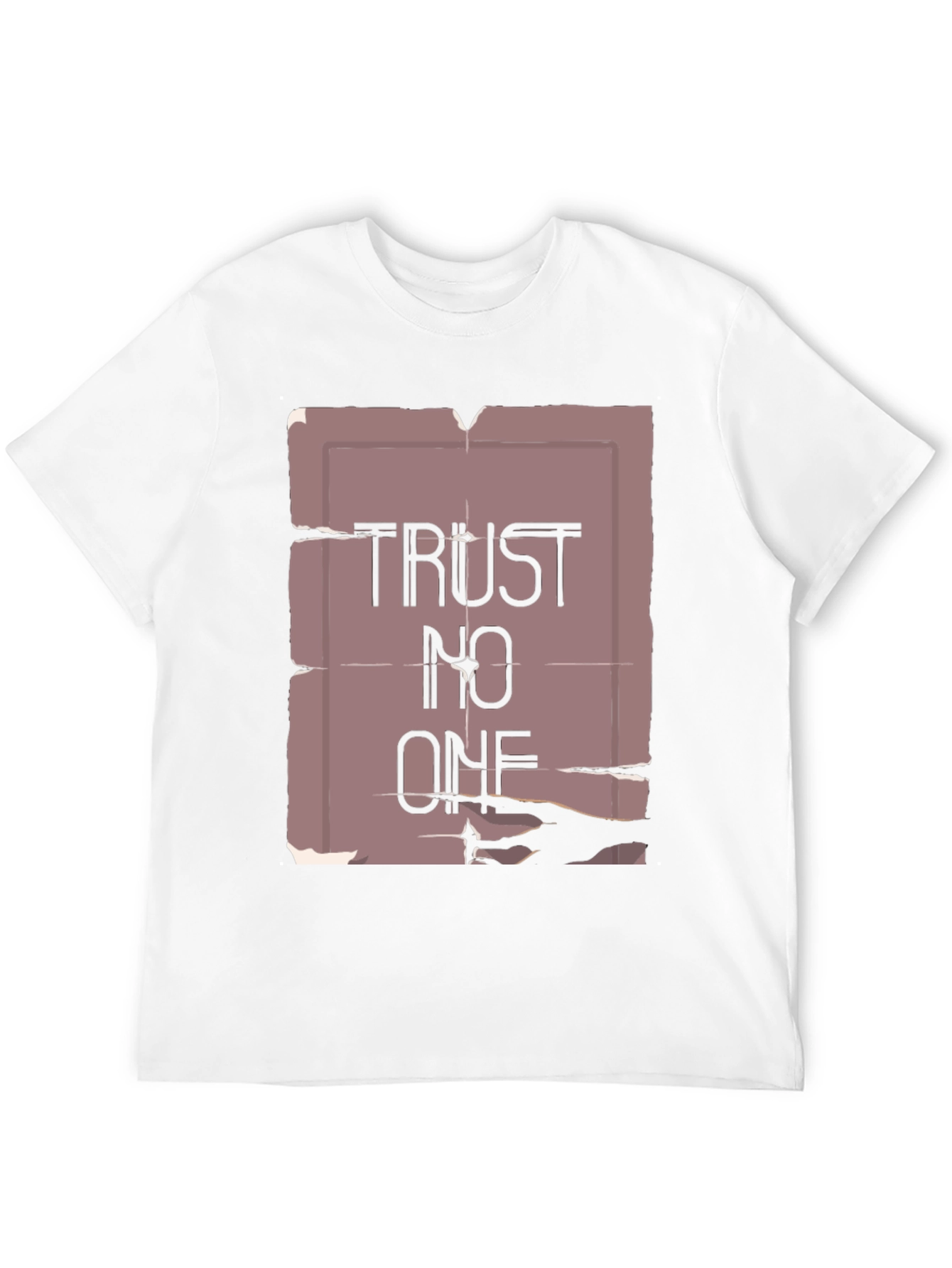 Trust No One Graphic Tee - Black Cotton Blend