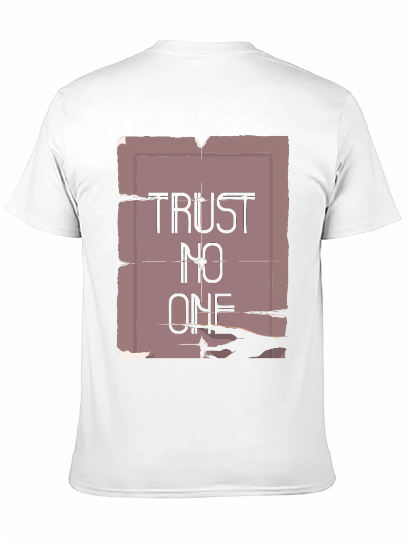 Trust No One Graphic Tee - Black Cotton Blend