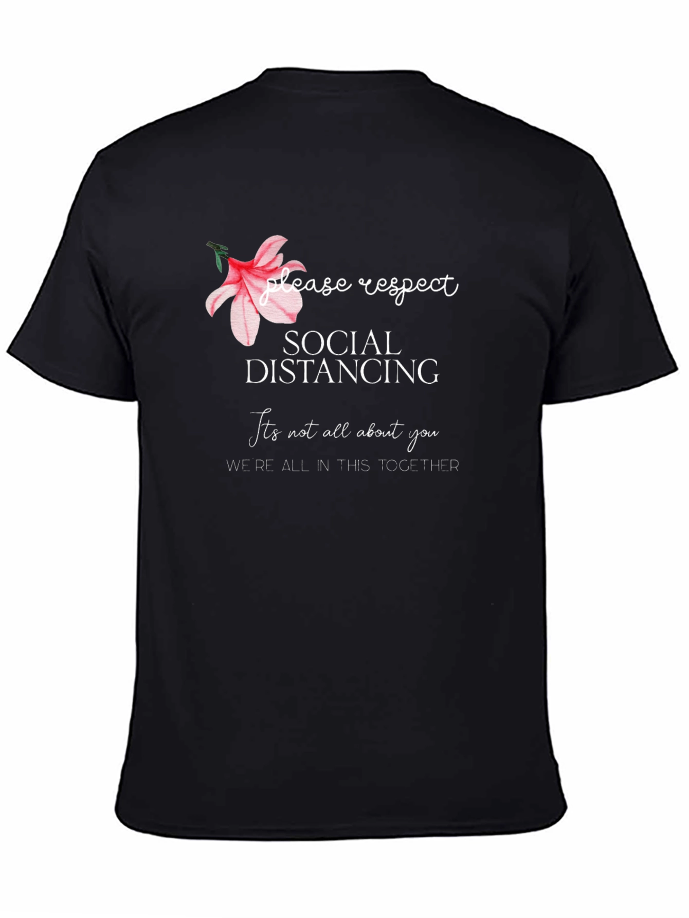 Social Distancing Graphic Print T-Shirt