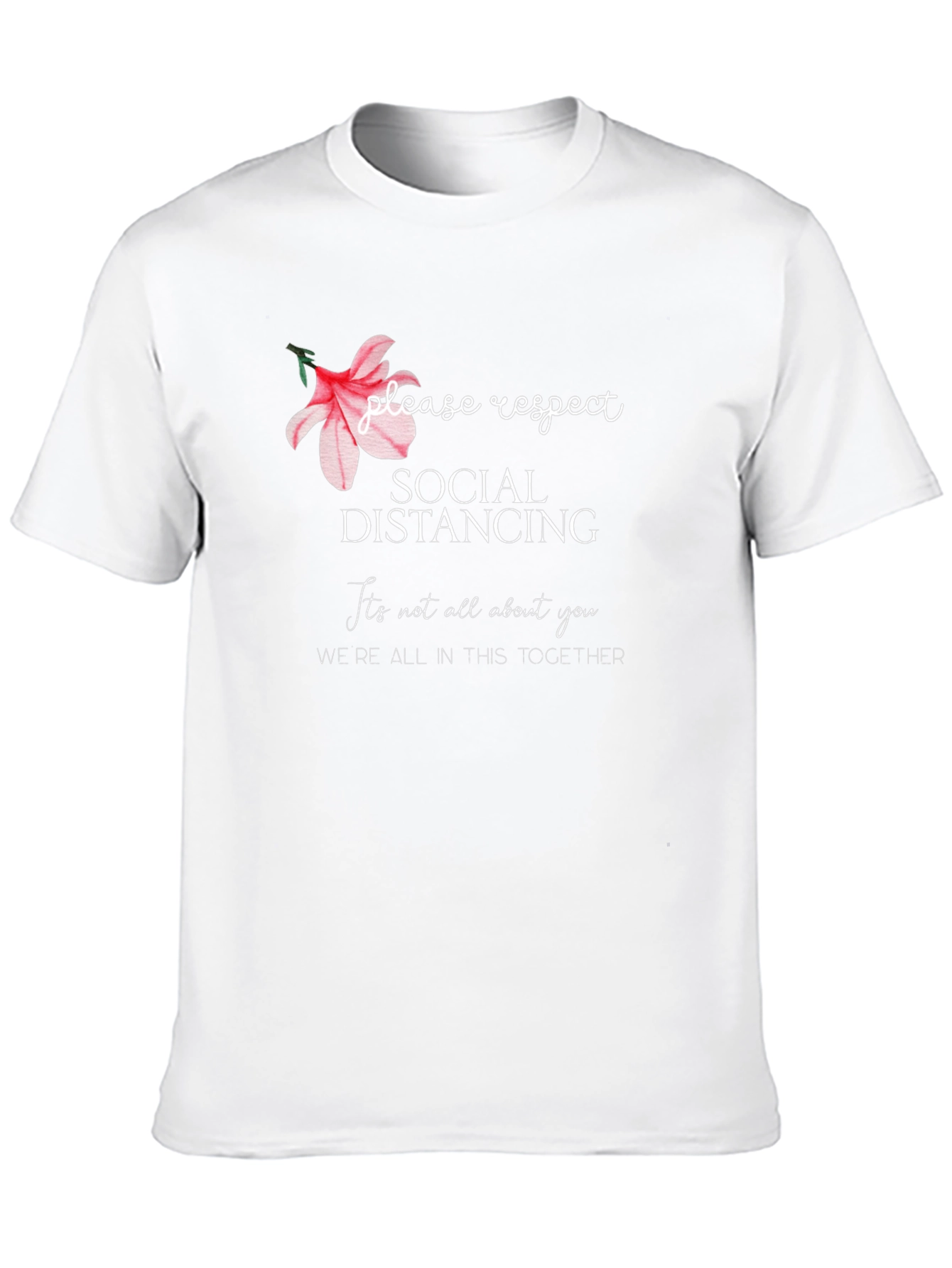Social Distancing Graphic Print T-Shirt