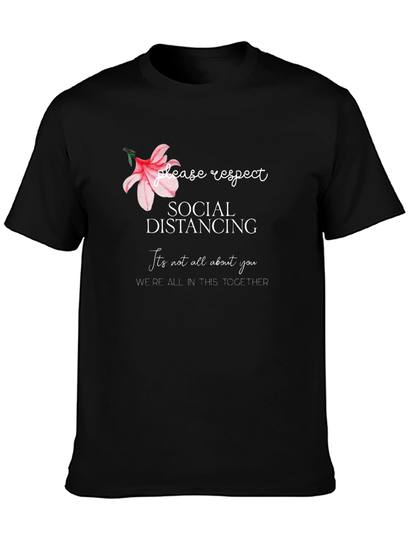 Social Distancing Graphic Print T-Shirt