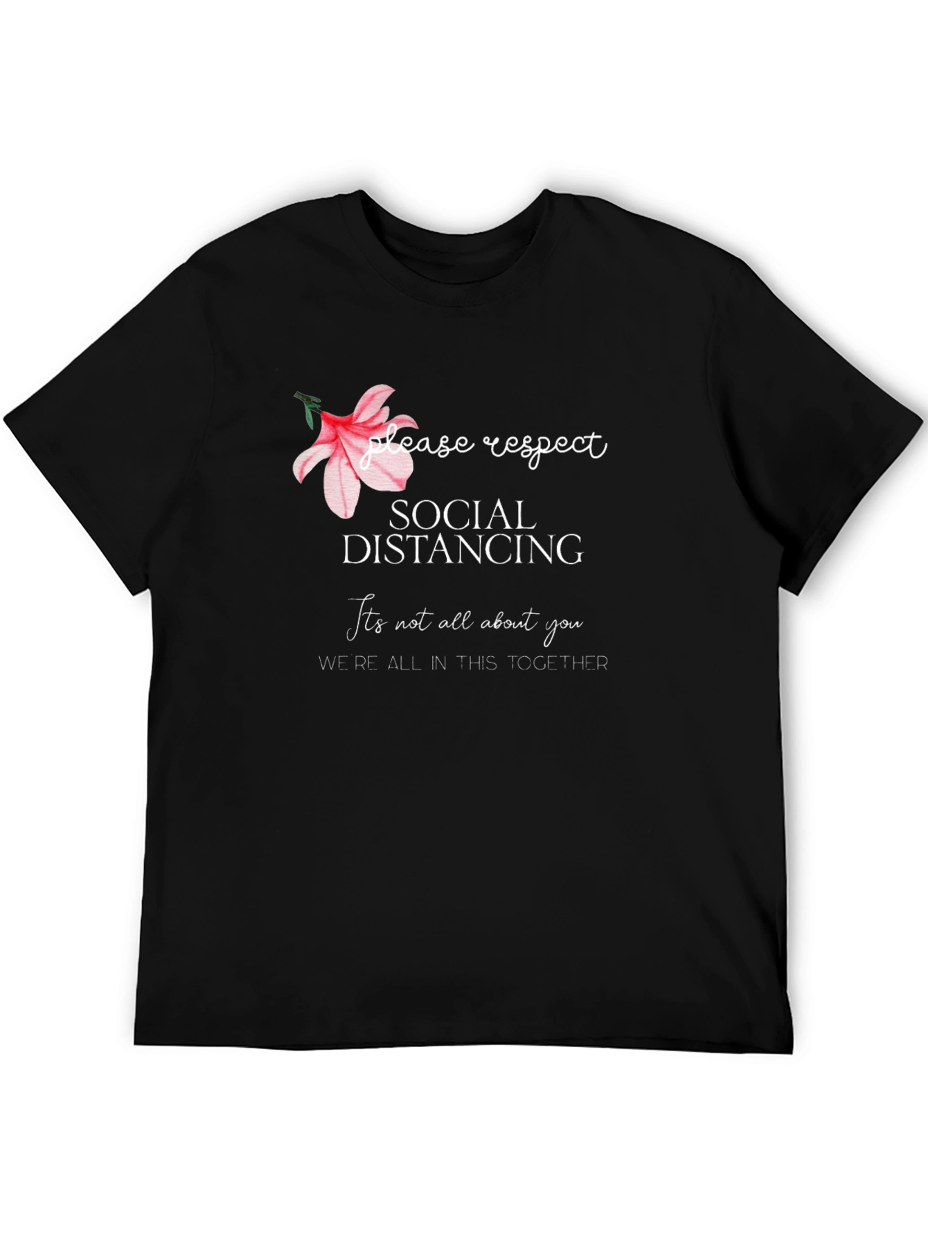 Social Distancing Graphic Print T-Shirt