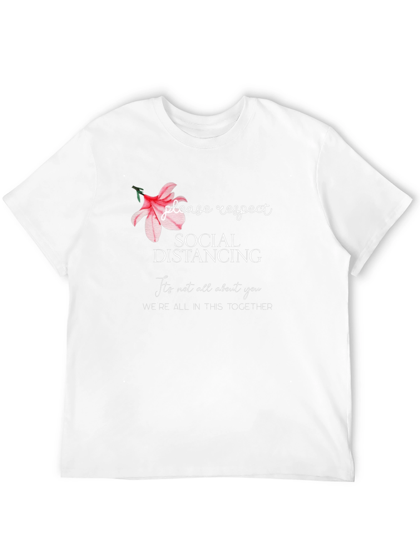 Social Distancing Graphic Print T-Shirt
