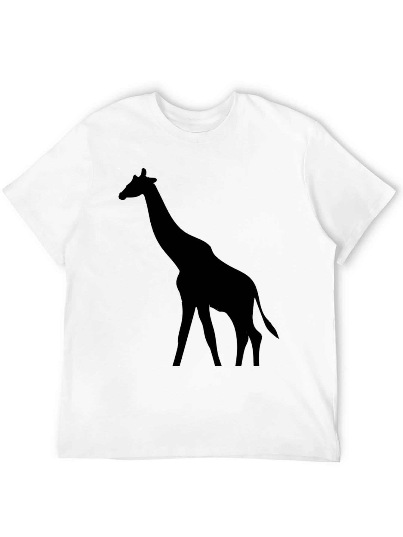 Black Giraffe Silhouette Graphic Tee