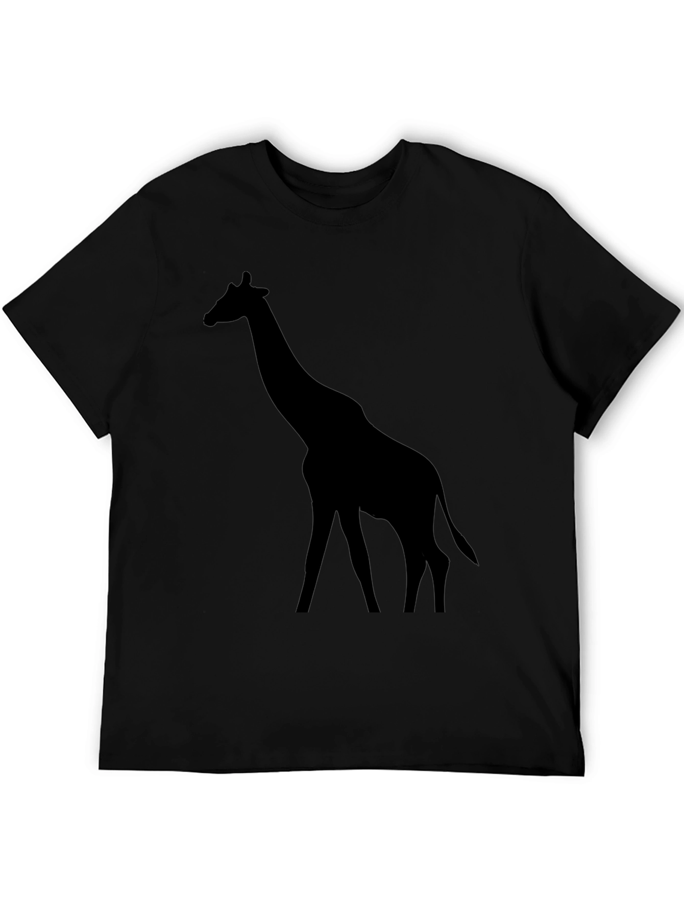 Black Giraffe Silhouette Graphic Tee