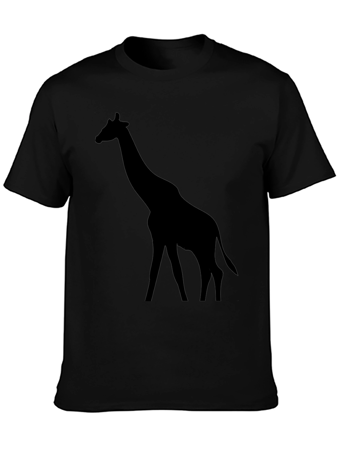 Black Giraffe Silhouette Graphic Tee