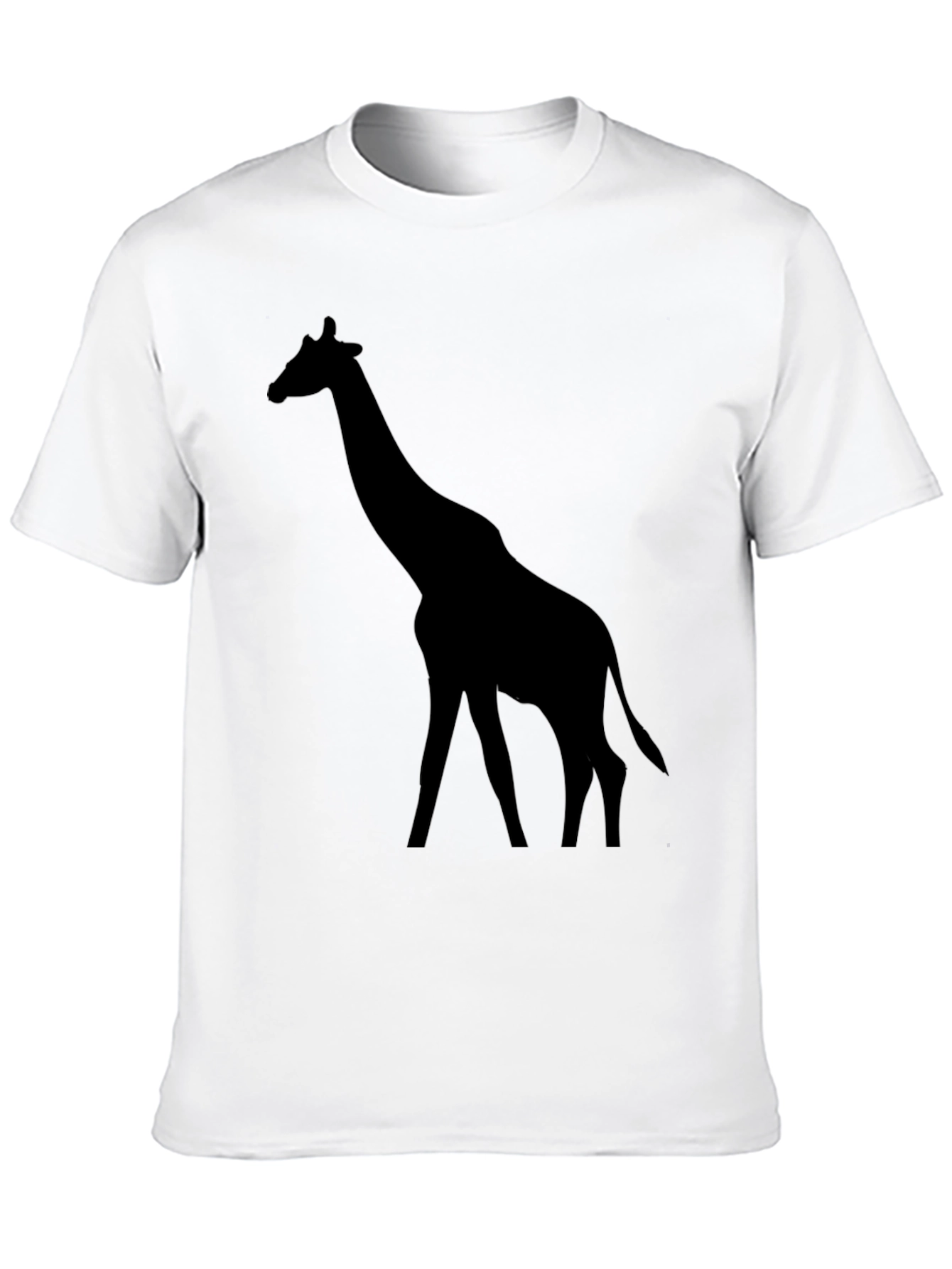 Black Giraffe Silhouette Graphic Tee