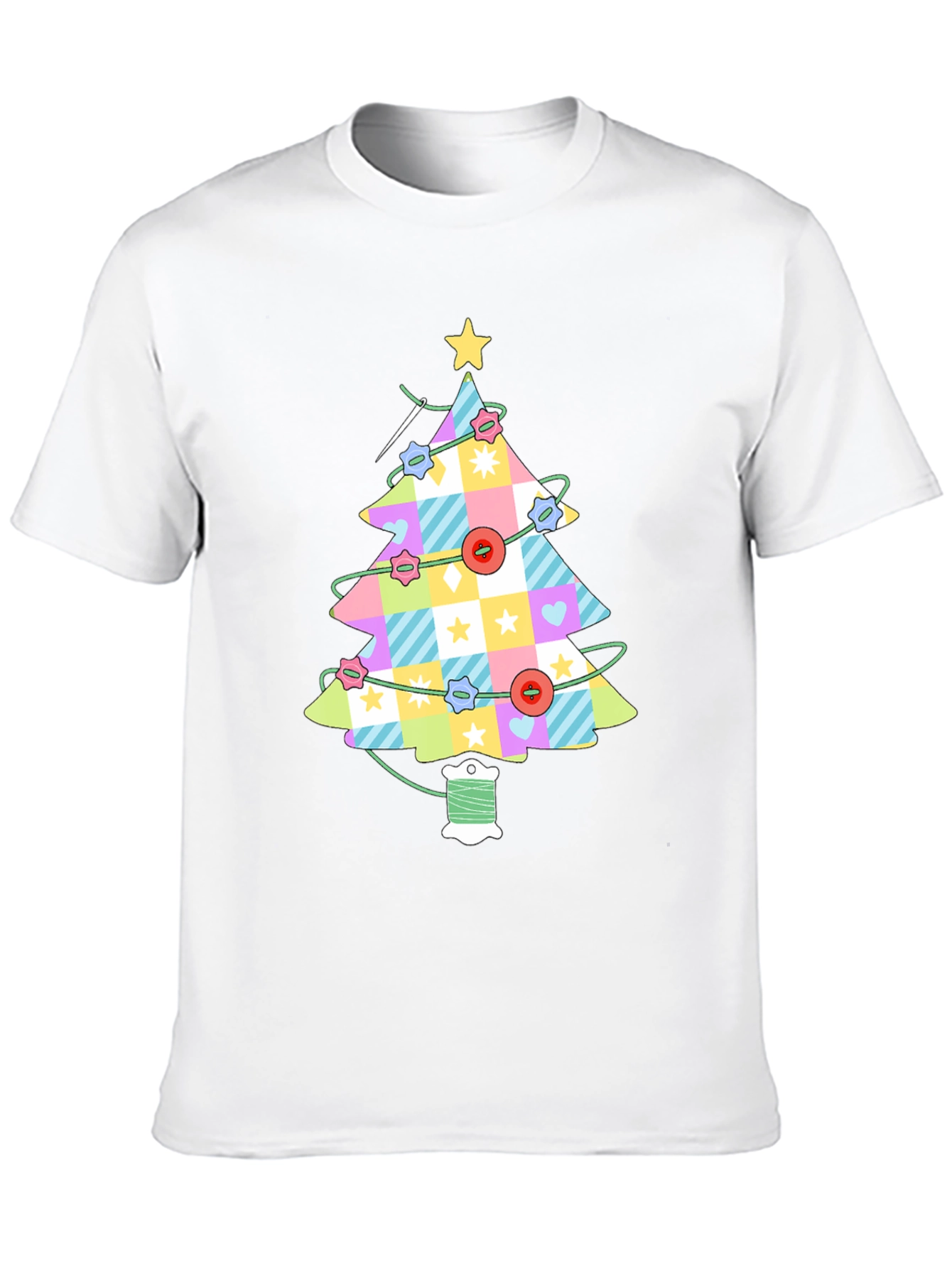 Sewing Christmas Tree T-Shirt - Holiday Apparel
