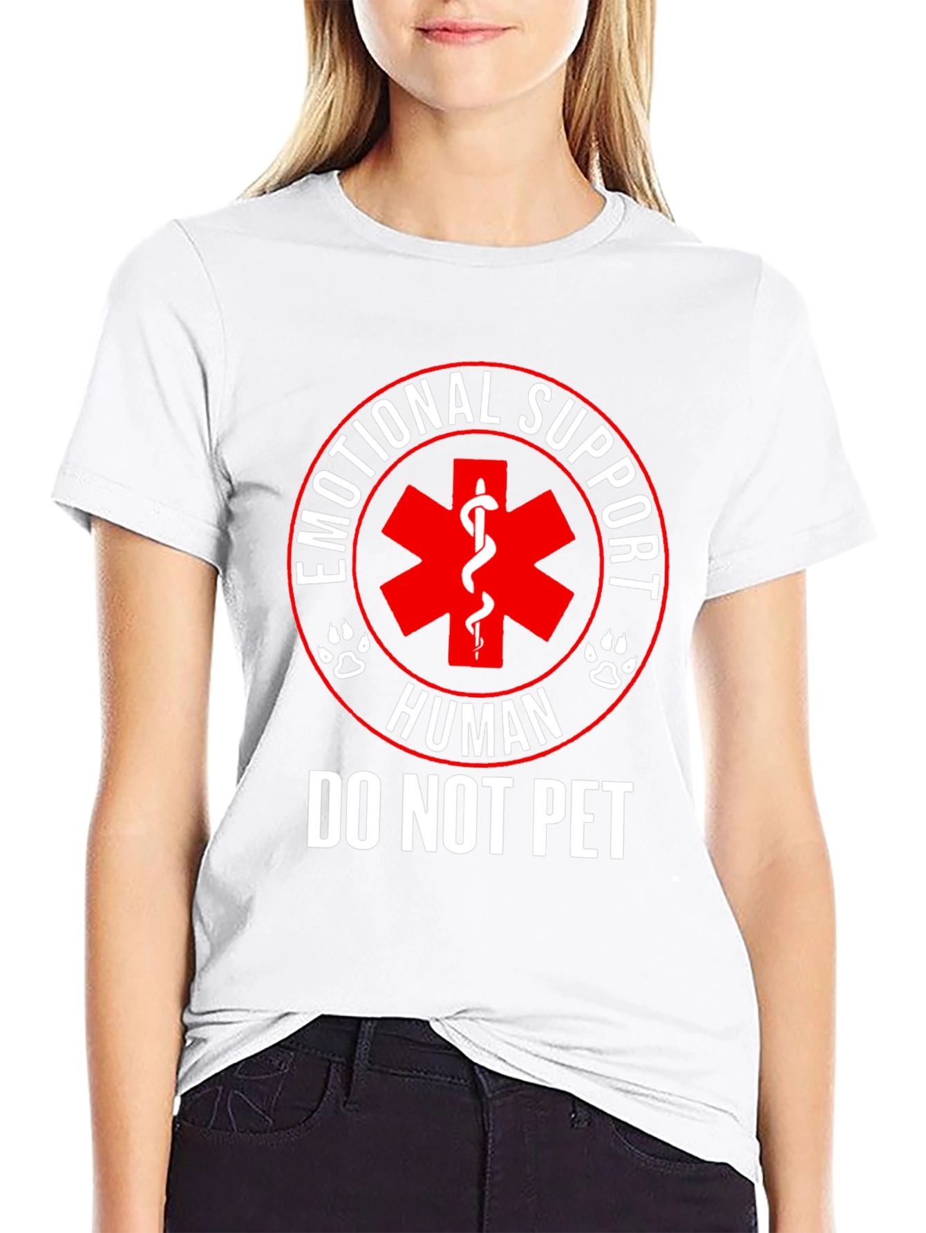 Emotional Support Human T-Shirt - Do Not Pet!