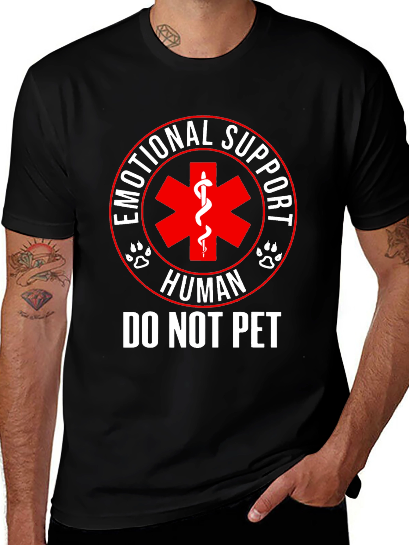 Emotional Support Human T-Shirt - Do Not Pet!