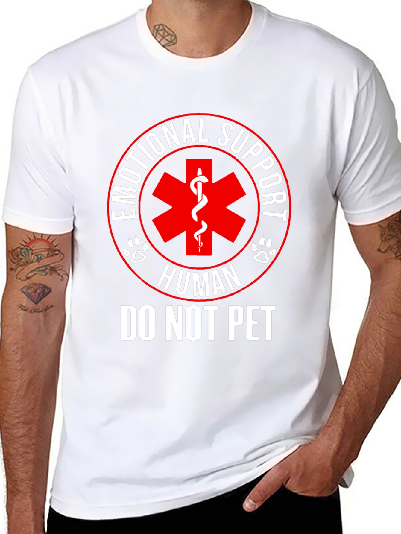 Emotional Support Human T-Shirt - Do Not Pet!