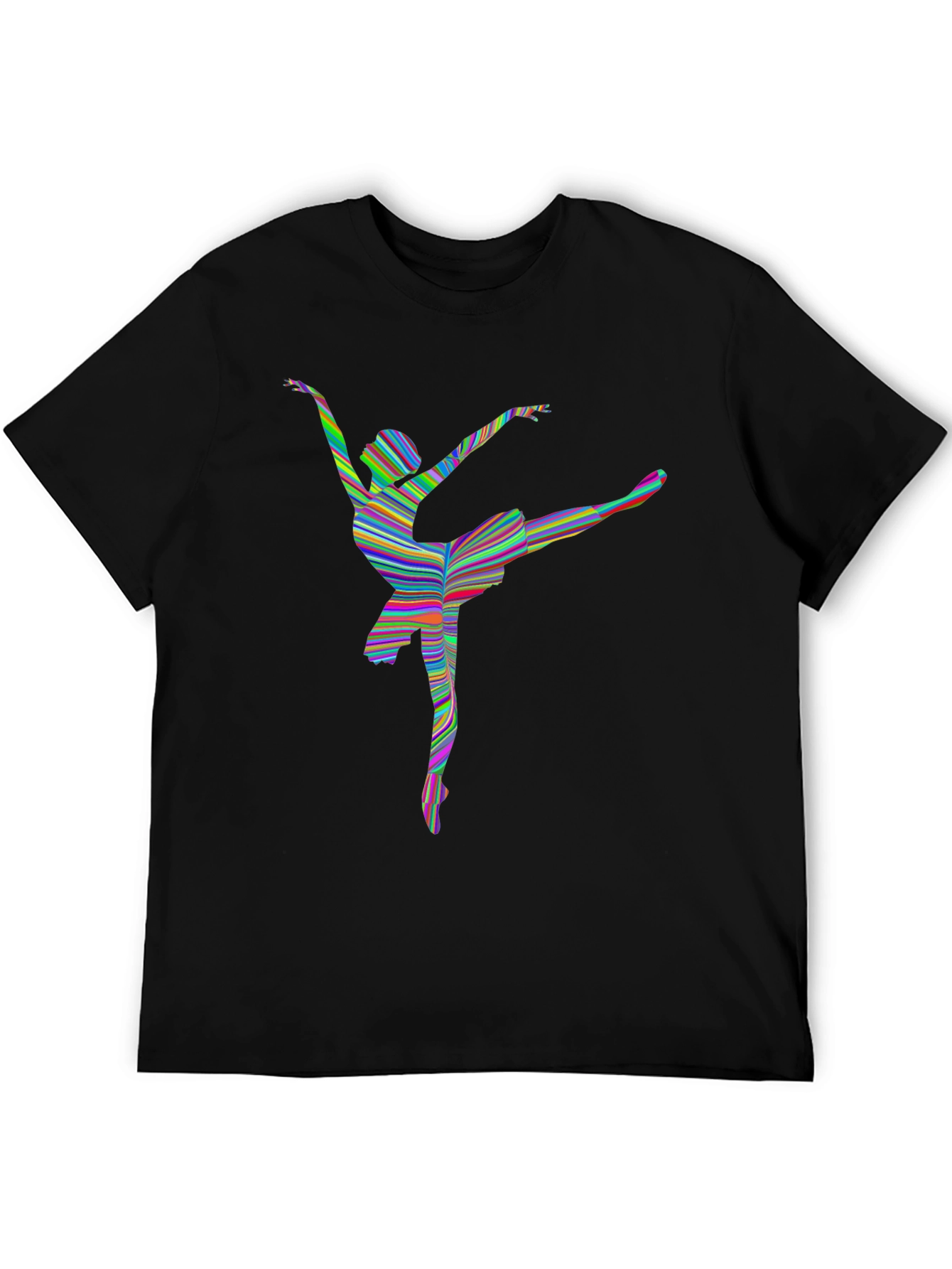 Stripped Ballerina Graphic T-Shirt