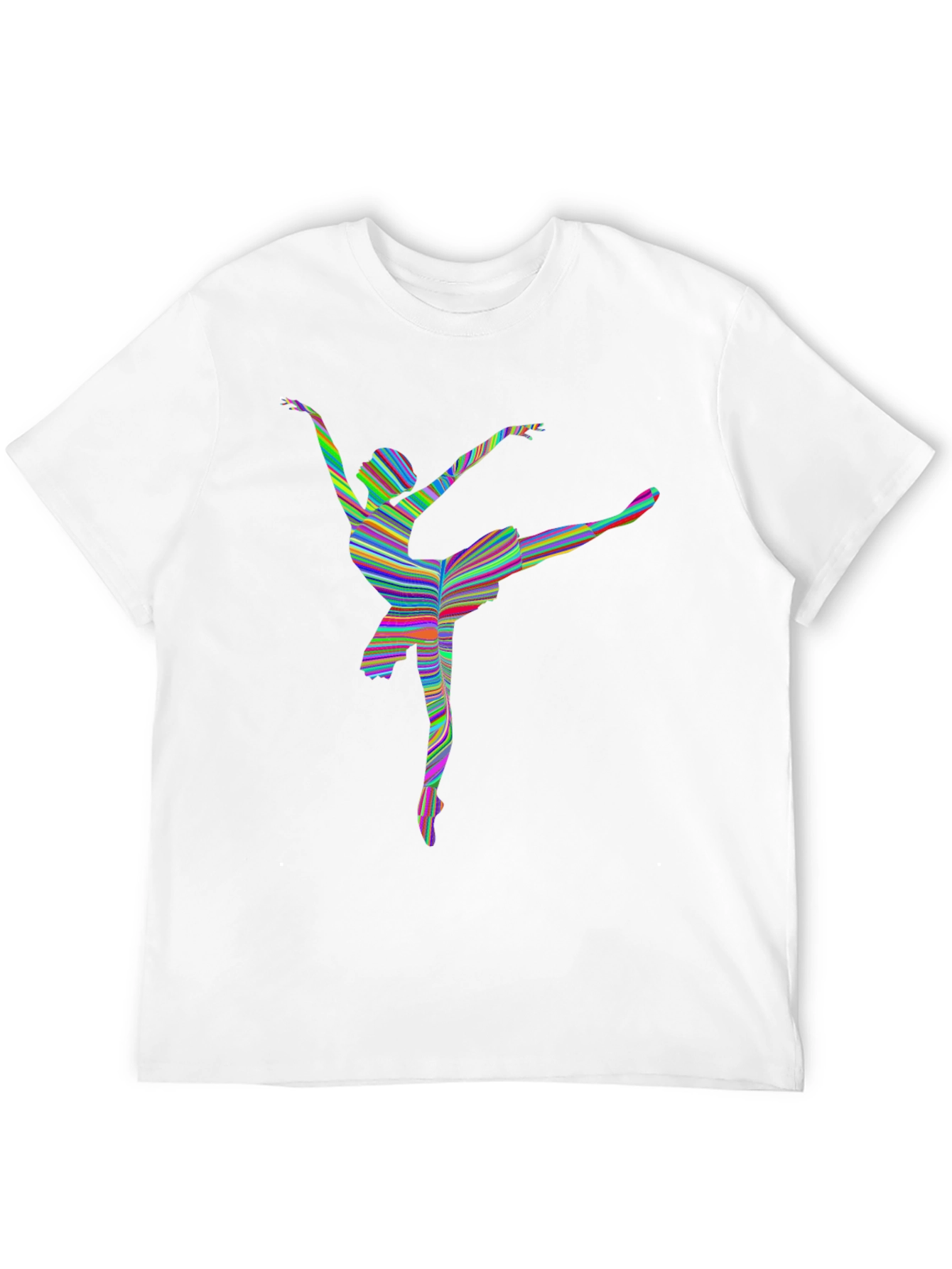 Stripped Ballerina Graphic T-Shirt